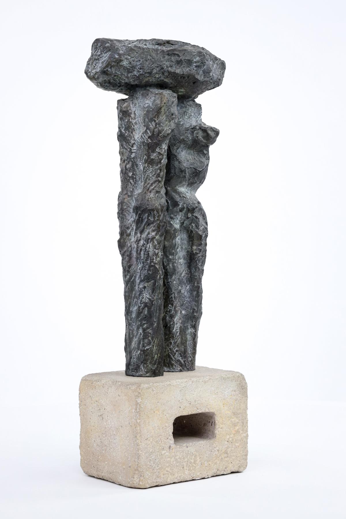 The Dolmen by Martine Demal - Contemporary bronze sculpture, Semi Abstract For Sale 1
