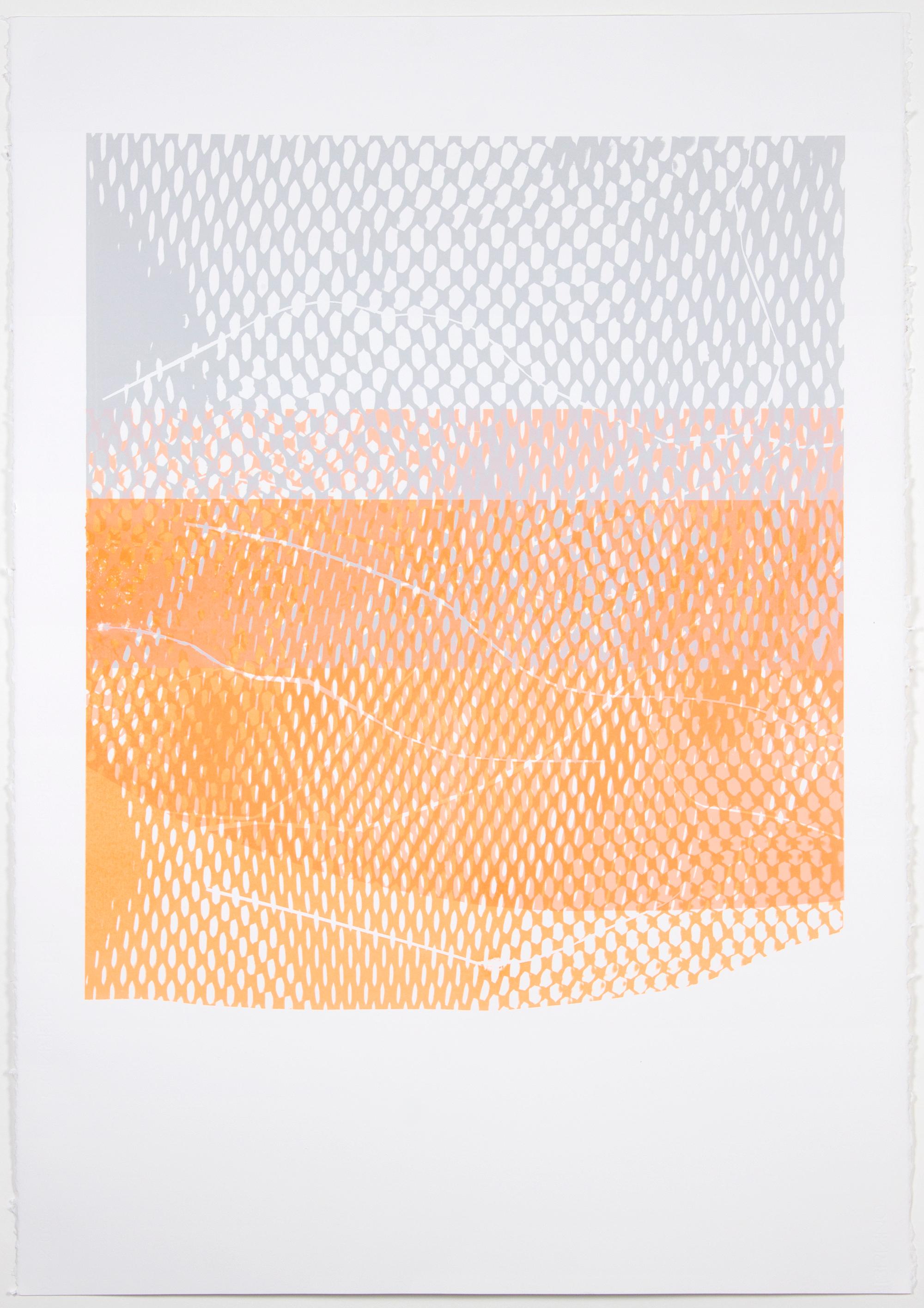Natalie Ryde Abstract Print - Shift #8 - Abstract artwork on paper - multilayered screenprint