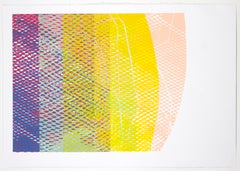 Shift #10 - Abstract artwork on paper - multilayered screenprint by Natalie Ryde