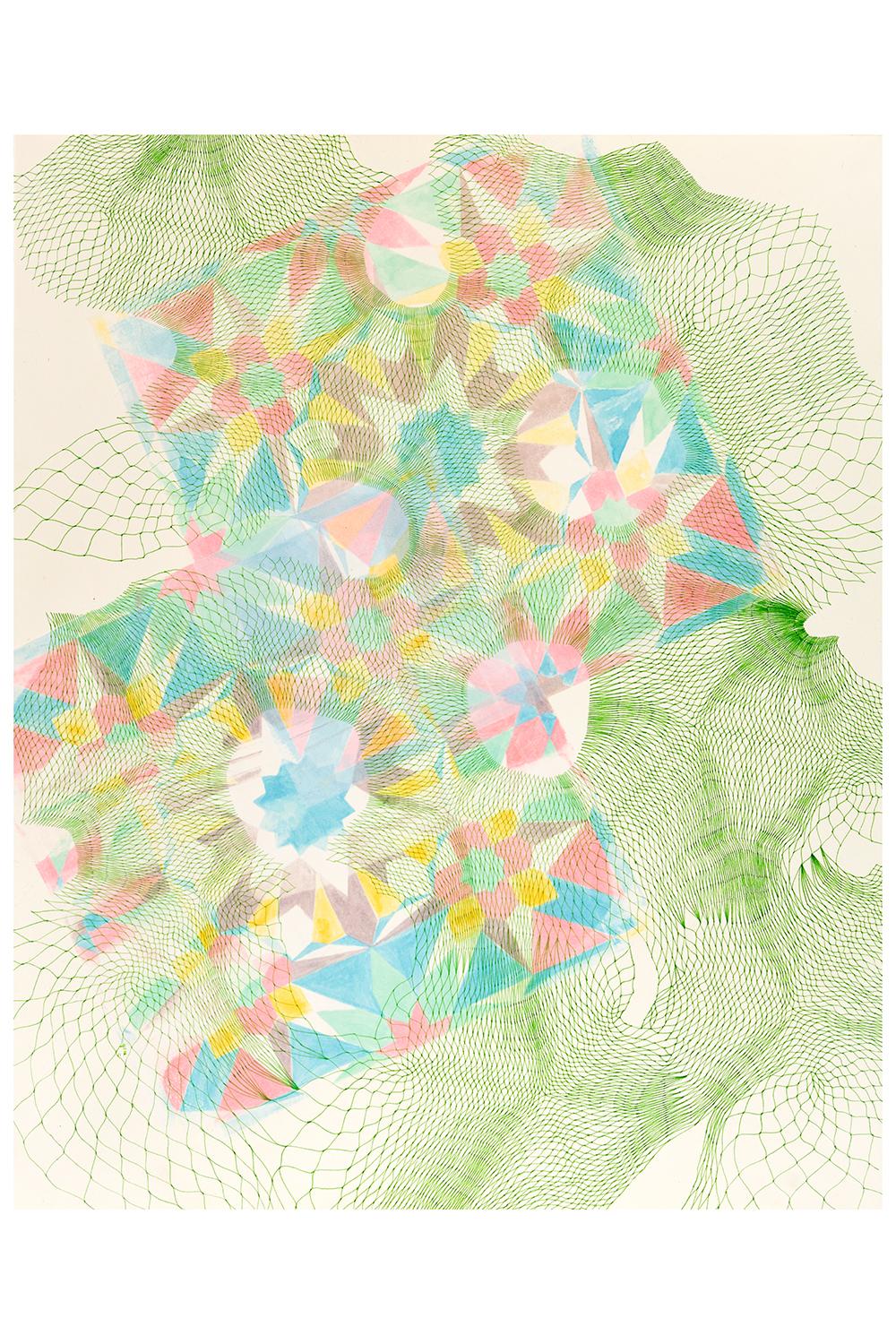 Natalie Ryde Abstract Painting - Tesselations 1 - Abstract pen and ink drawing on paper