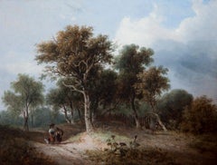 Antique A Norfolk Landscape by Samuel David Colkett ( 1806-1863)