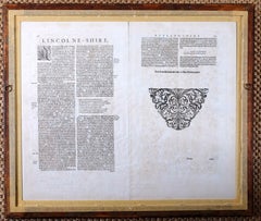 Antique Map Of Lincoln/Norfolk Circa. 1610