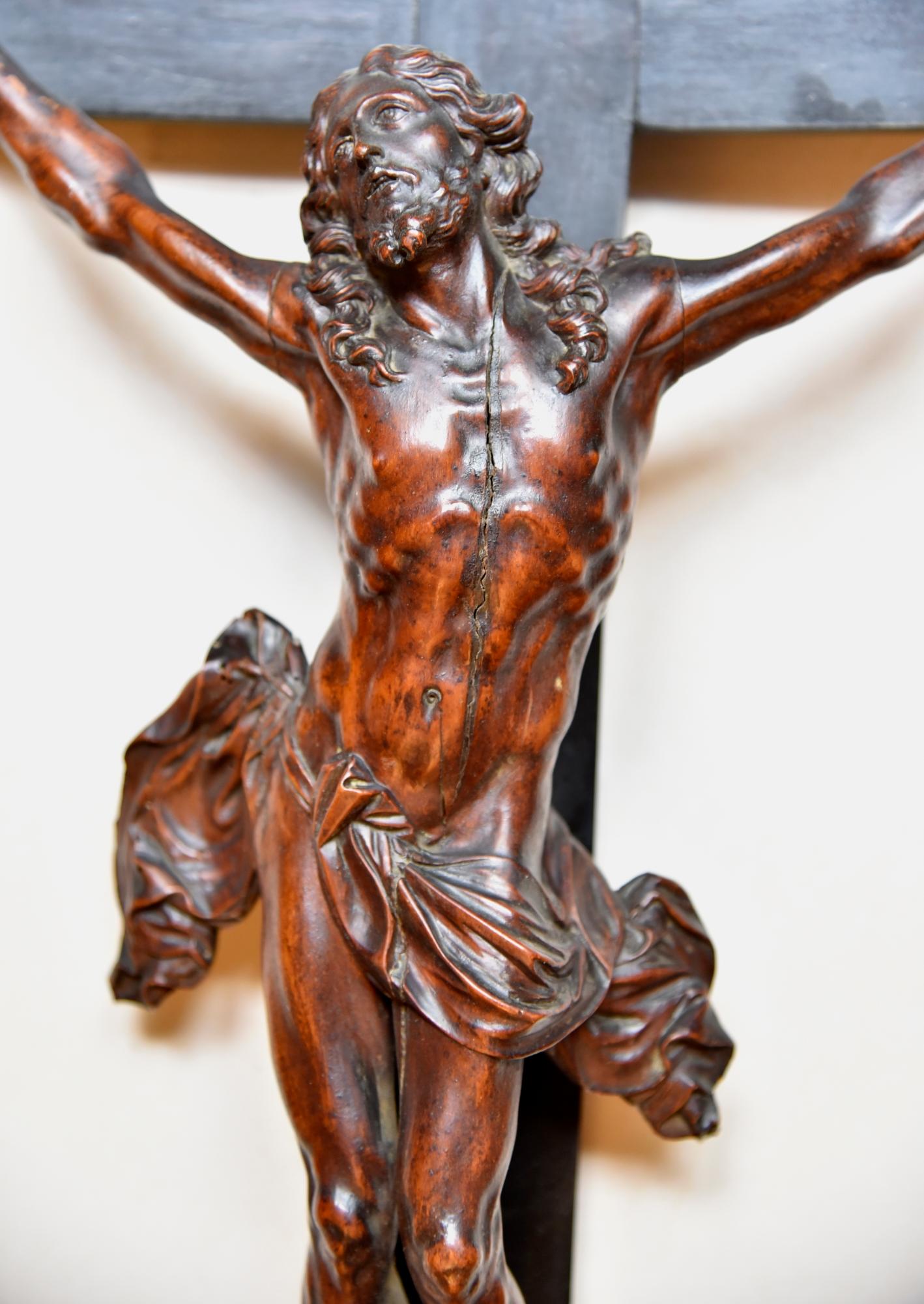 Christ attributed to the workshop of Bagard around 1700 - Sculpture by César BAGARD