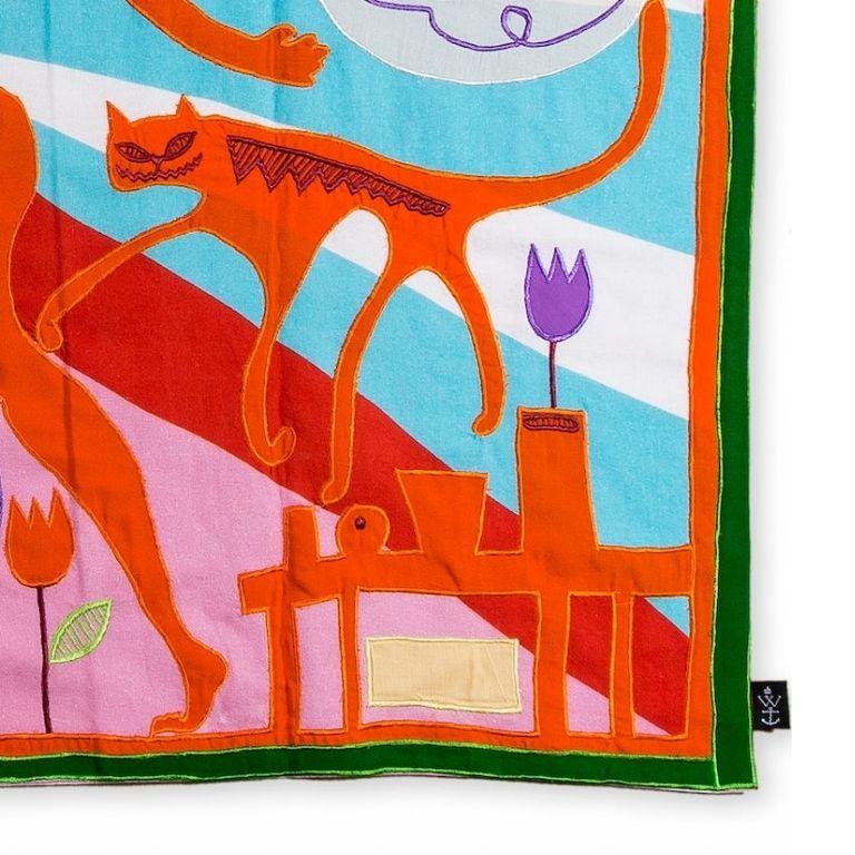 Marriage Flag, 2018
Grayson Perry

Handmade cotton fabric and embroidery appliqué flag 
From the edition of 45 
Published by Victoria Miro Gallery, London 
Multiple: 97 × 143 cm (38.3 × 56.3 in)
 
Accompanied by a certificate of authenticity issued