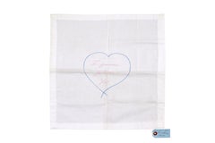 I Promise To Love You-- Embroidery, Napkin, Text by Tracey Emin