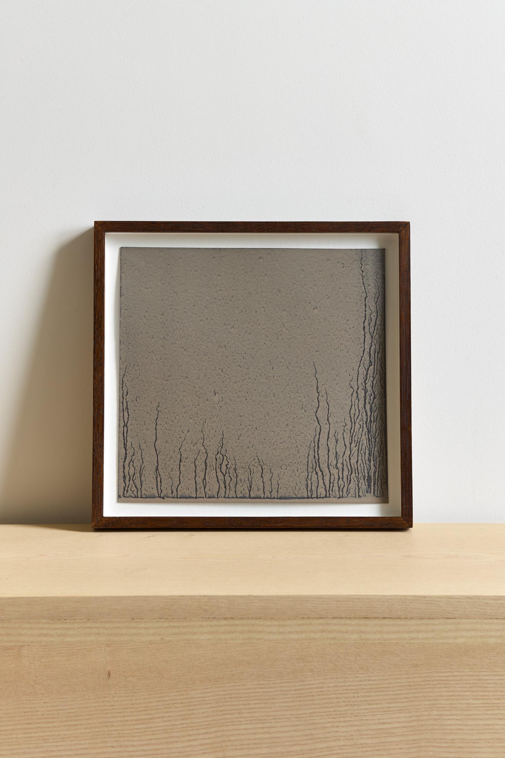 Untitled, 1995
Richard Long

River Avon mud, on black paper
Sheet: 20.3 × 21 cm (8 × 8.3 in)
 