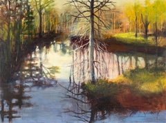 Paradise, June 19, acrylic landscape painting on board