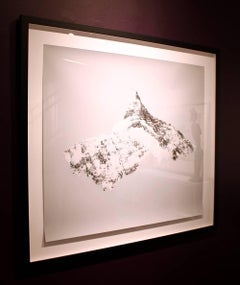 Cathedral, graphite and watercolour pencil drawing on mylar