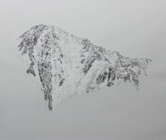 Perimeter (Ridge), graphite and watercolour pencil drawing on mylar