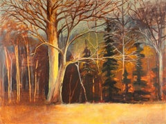 Paradise, April 17, acrylic landscape painting on board