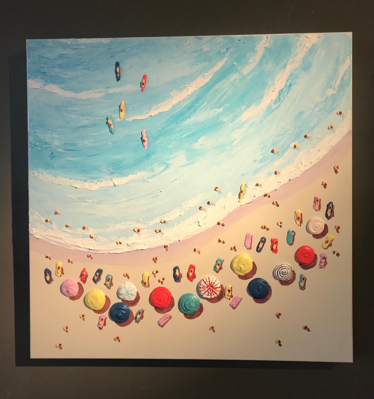 Max Todd Contemporary 3d Seascape Painting Parasols By Max Todd For Sale At 1stdibs