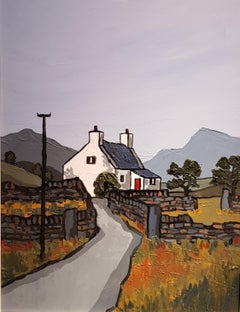 Contemporary Welsh Landscape Painting 'Cottage near Siabod' by David Barnes