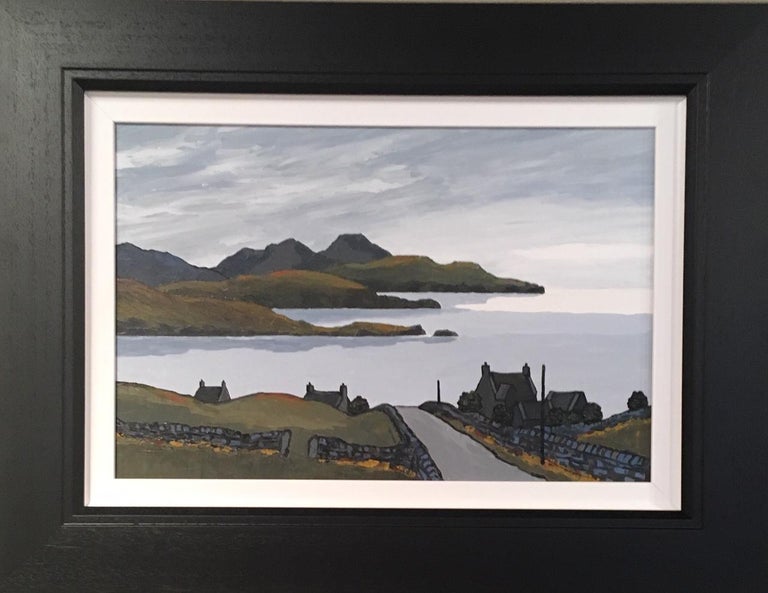 Contemporary Welsh Landscape 'Evening Tide Across the Bay' by David Barnes For Sale 1