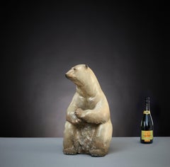 Contemporary Wildlife Polar Bear Sculpture 'Benji' by Tobias Martin