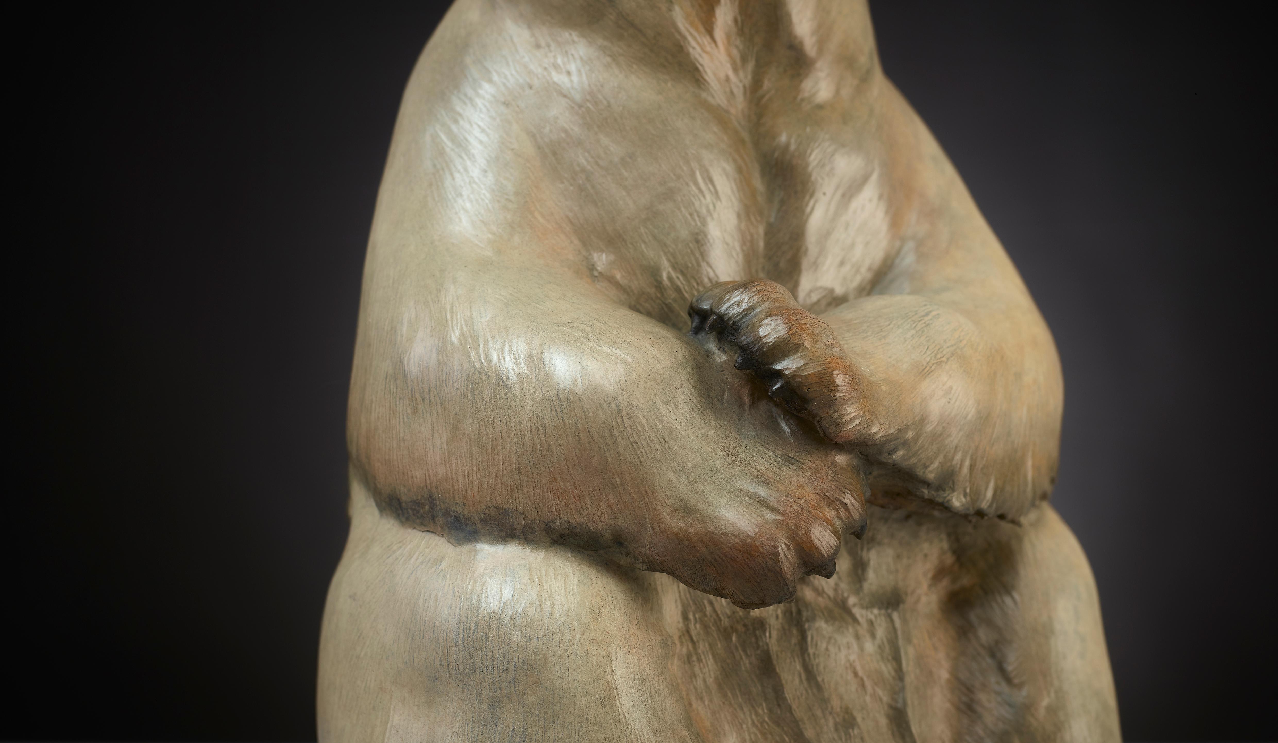 Contemporary Wildlife Polar Bear Sculpture 'Benji' by Tobias Martin For Sale 1