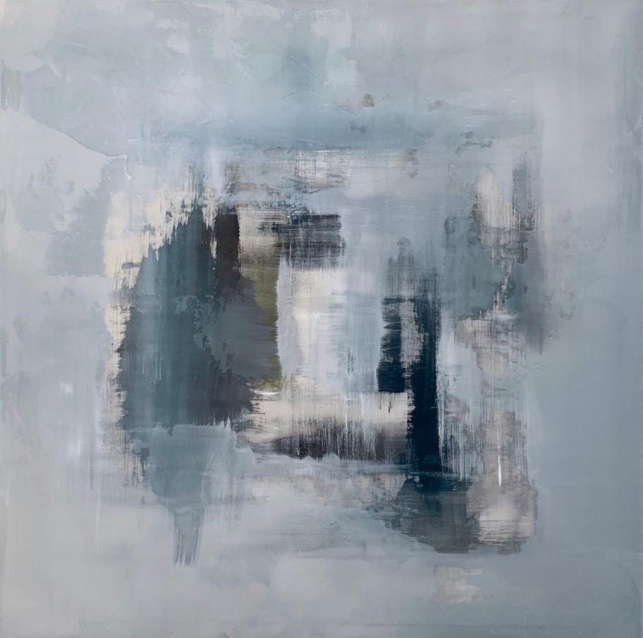 Charlie Bluett Abstract Painting - A Walk In the City