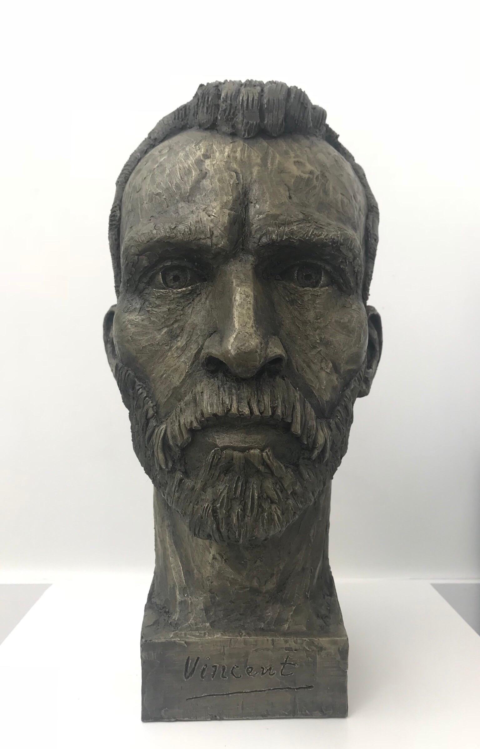 Cold Cast Bronze Bust Sculpture of Vincent Van Gogh by British Sculptor Artist