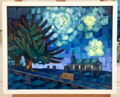 Notte stellata dopo Vincent Van Gogh Saint Remy 1889 di un artista britannico emergente