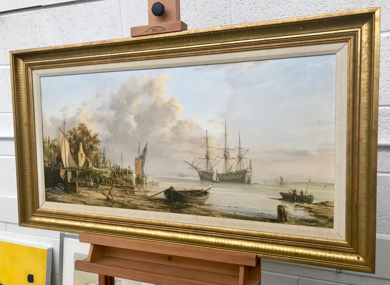 John Linton Chapman 19th Century Dutch Coastal Scene Circa 1820 by