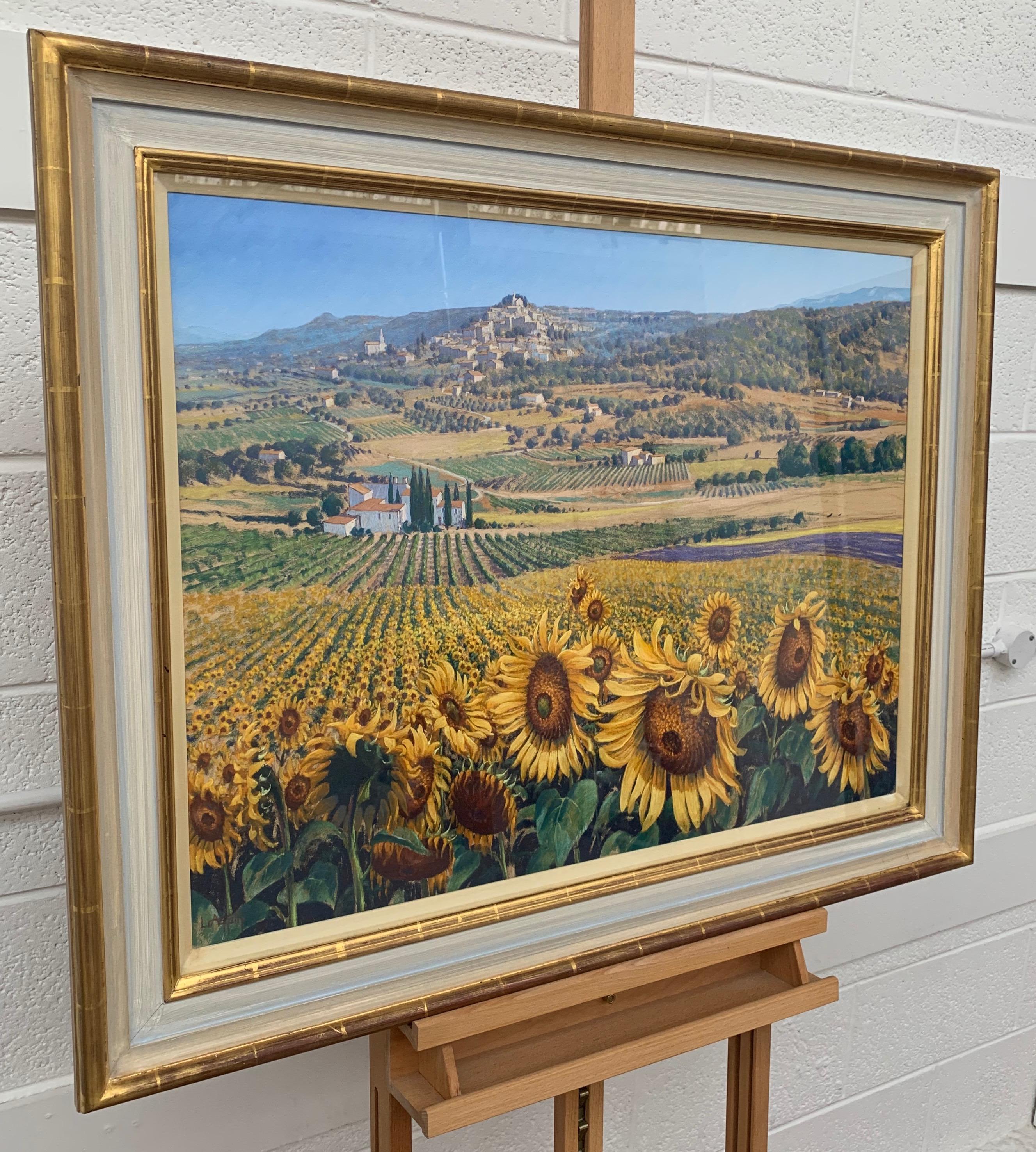 sunflower landscape painting