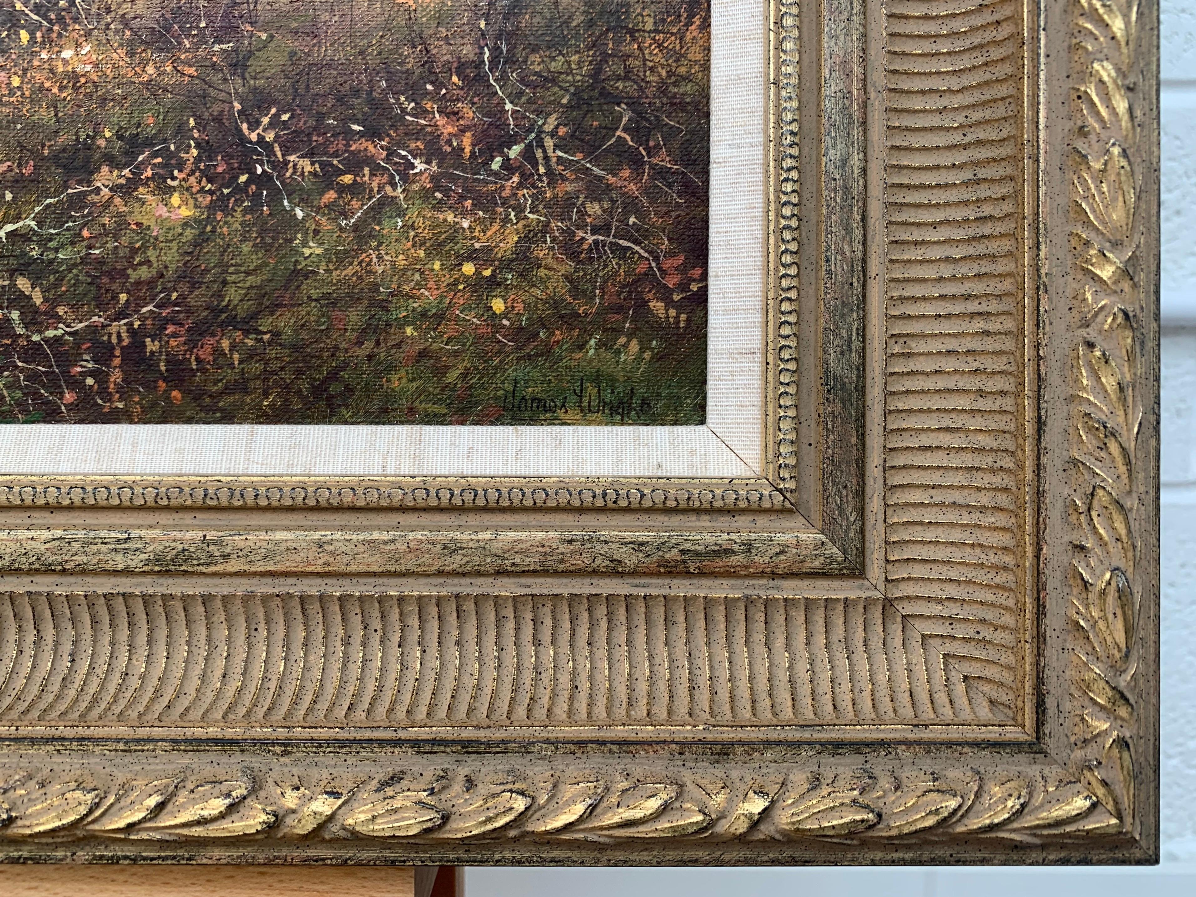 Traditional Oil Painting of Forest & Stream in the English Countryside 5