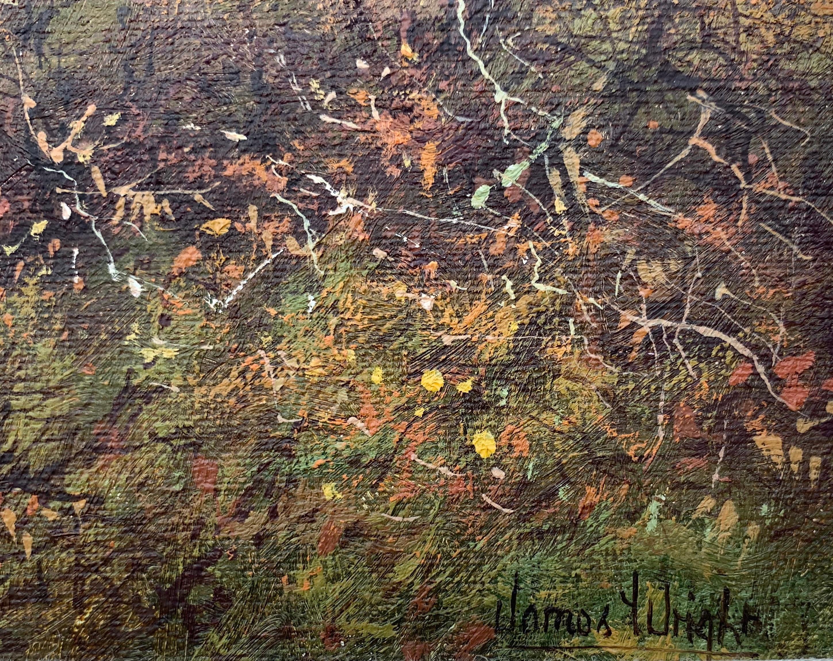 Traditional Oil Painting of Forest & Stream in the English Countryside 6