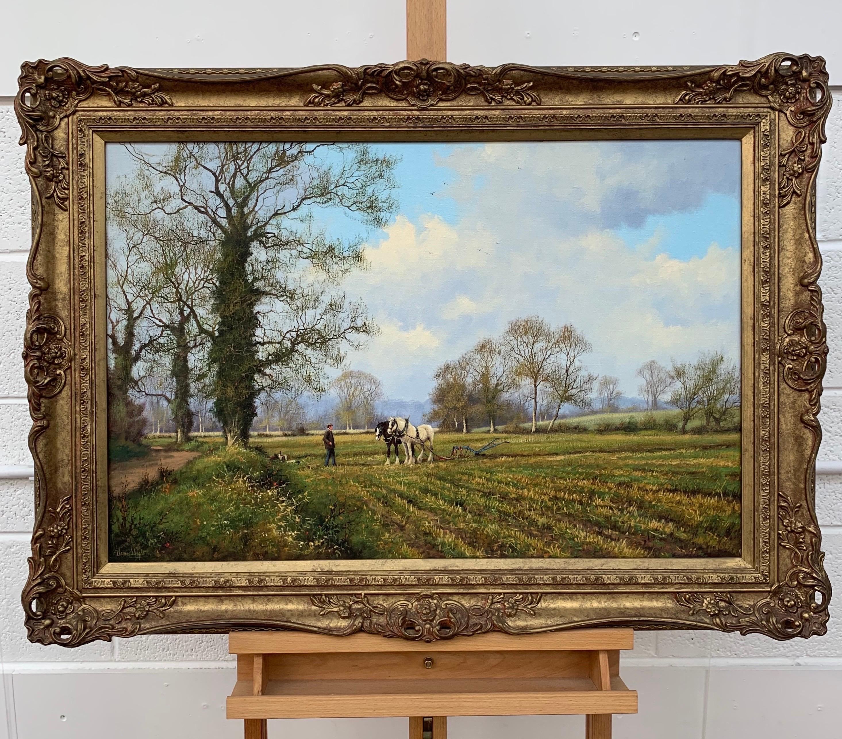 Traditional Oil Painting of the English Countryside with Horses by Modern British Artist

Art measures 30 x 20 inches
Frame measures 36 x 26 inches 

James Wright was born in Peterborough in 1935 and now lives in Lincolnshire. James is a self-taught