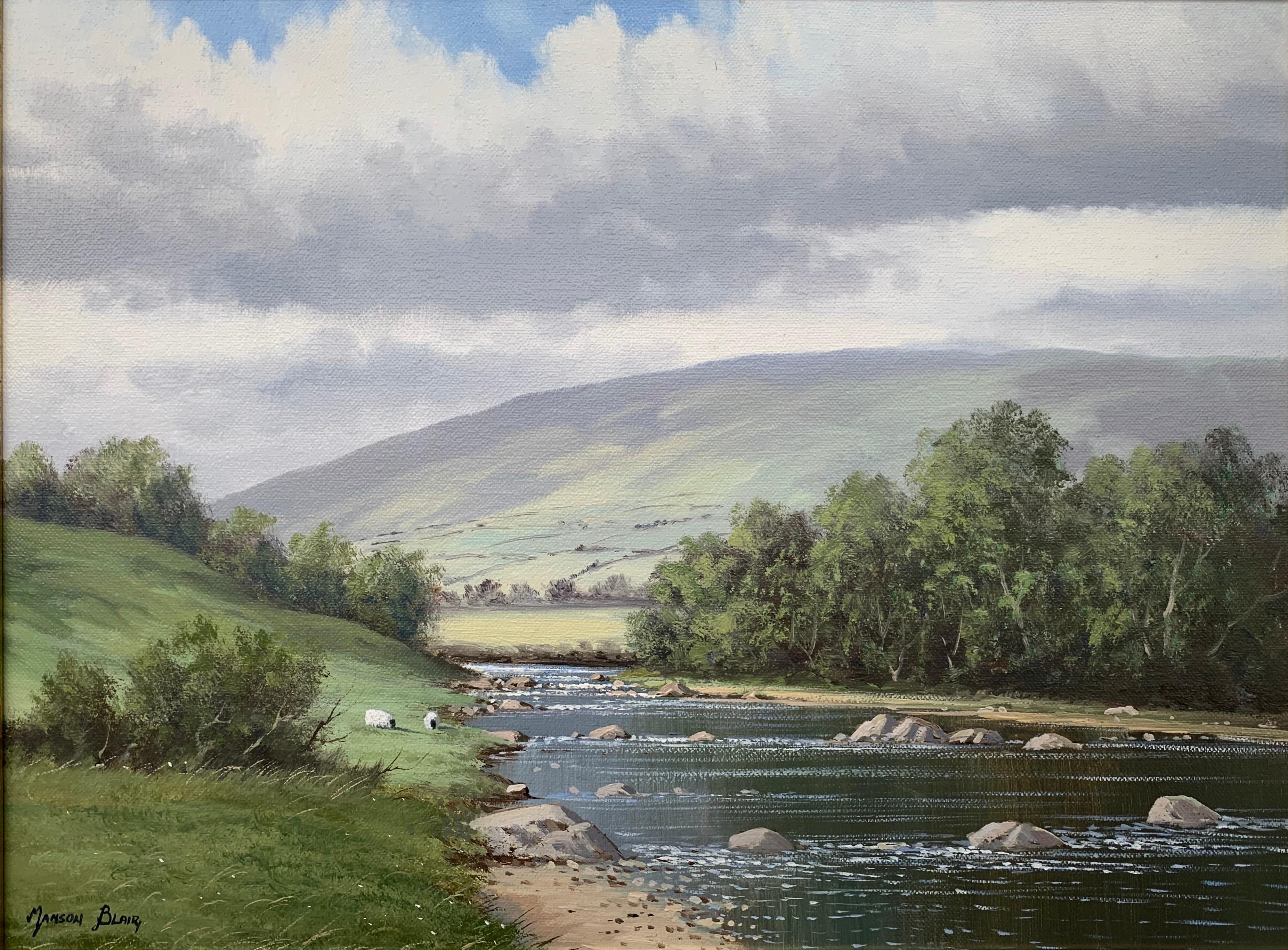 Original Oil Painting of the River Dun in County Antrim Ireland by Irish Artist 5