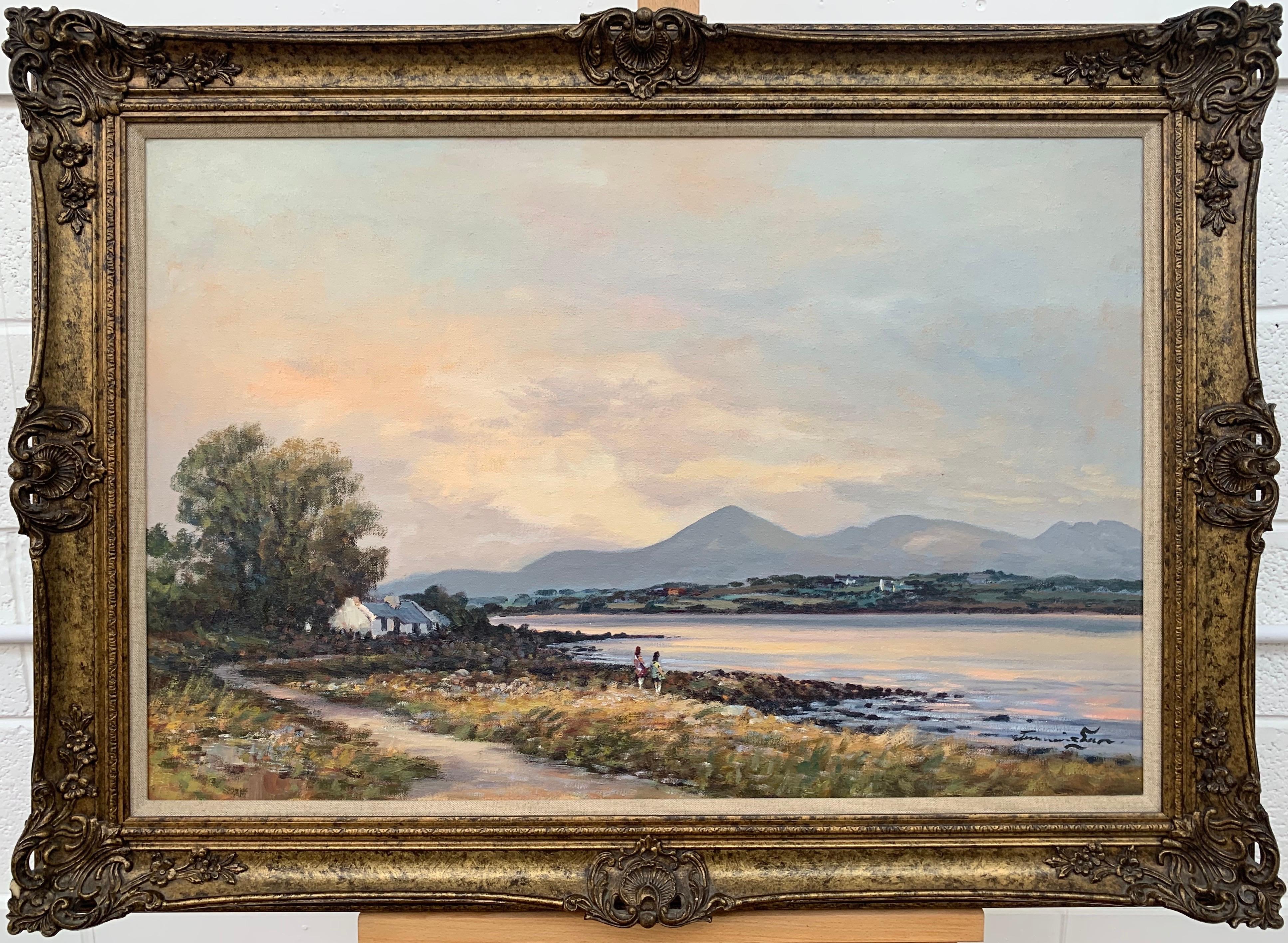 Oil Painting of Murlough Bay with the Mourne Mountains in the Distance Ireland For Sale 7
