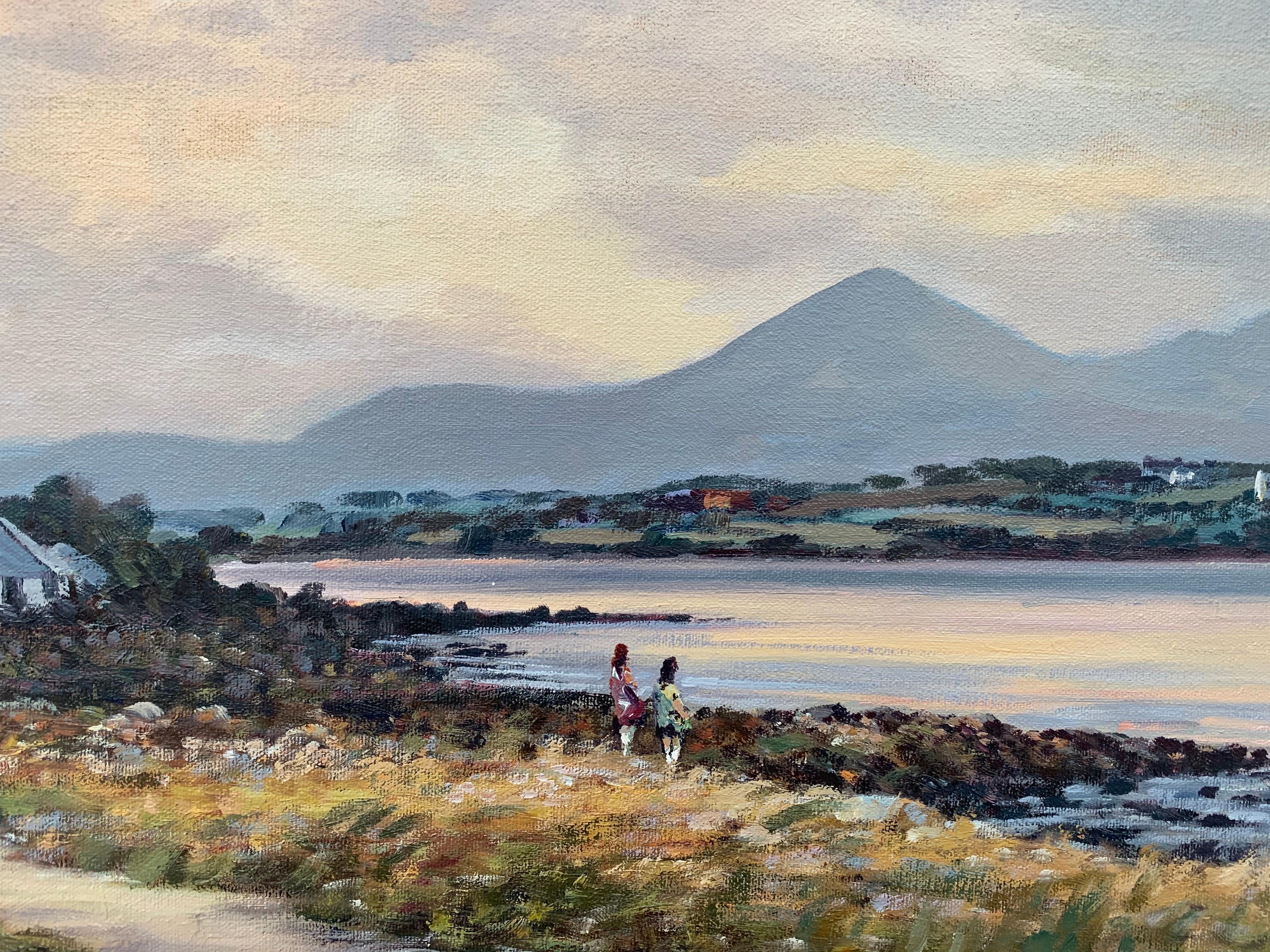 Oil Painting of Murlough Bay with the Mourne Mountains in the Distance Ireland For Sale 3