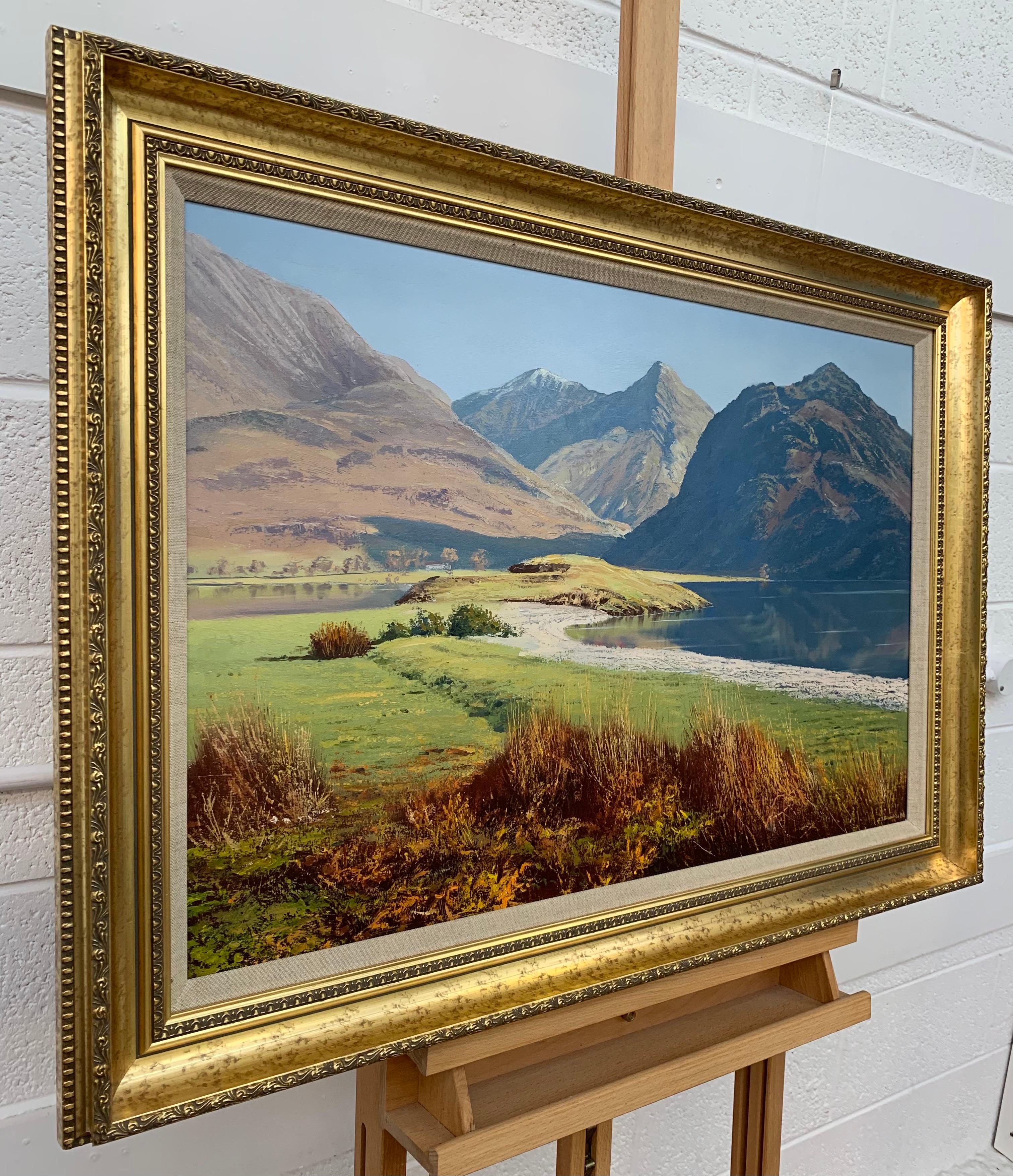 Crummock Water in the English Lake District by Modern British Landscape Artist - Painting by Arthur Terry Blamires