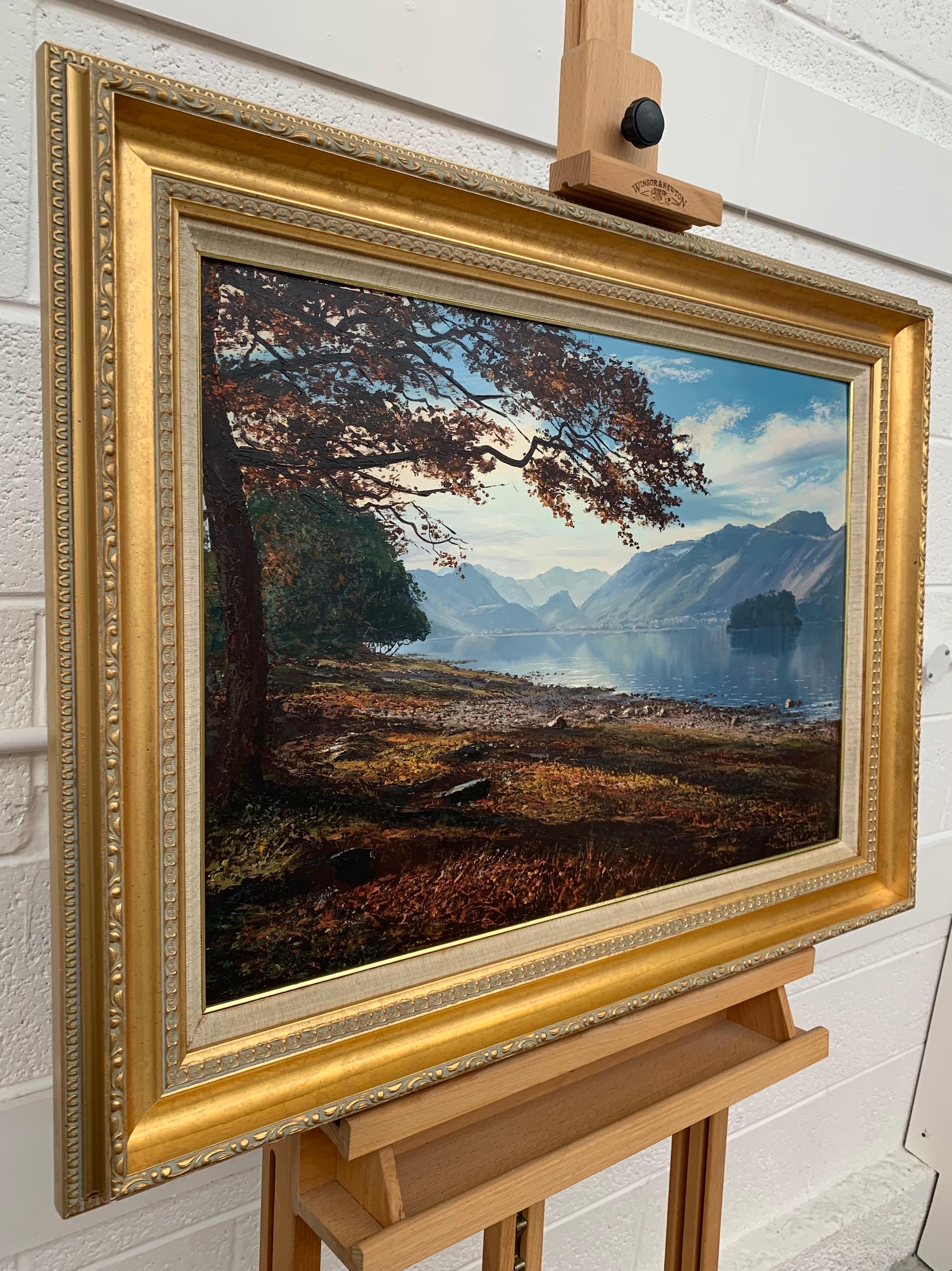 Borrowdale & Scafell in English Lake District by Modern British Landscape Artist - Painting by Arthur Terry Blamires