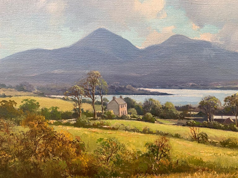 Oil Painting of The Mournes Mountains in Northern Ireland by Modern Irish Artist For Sale 5