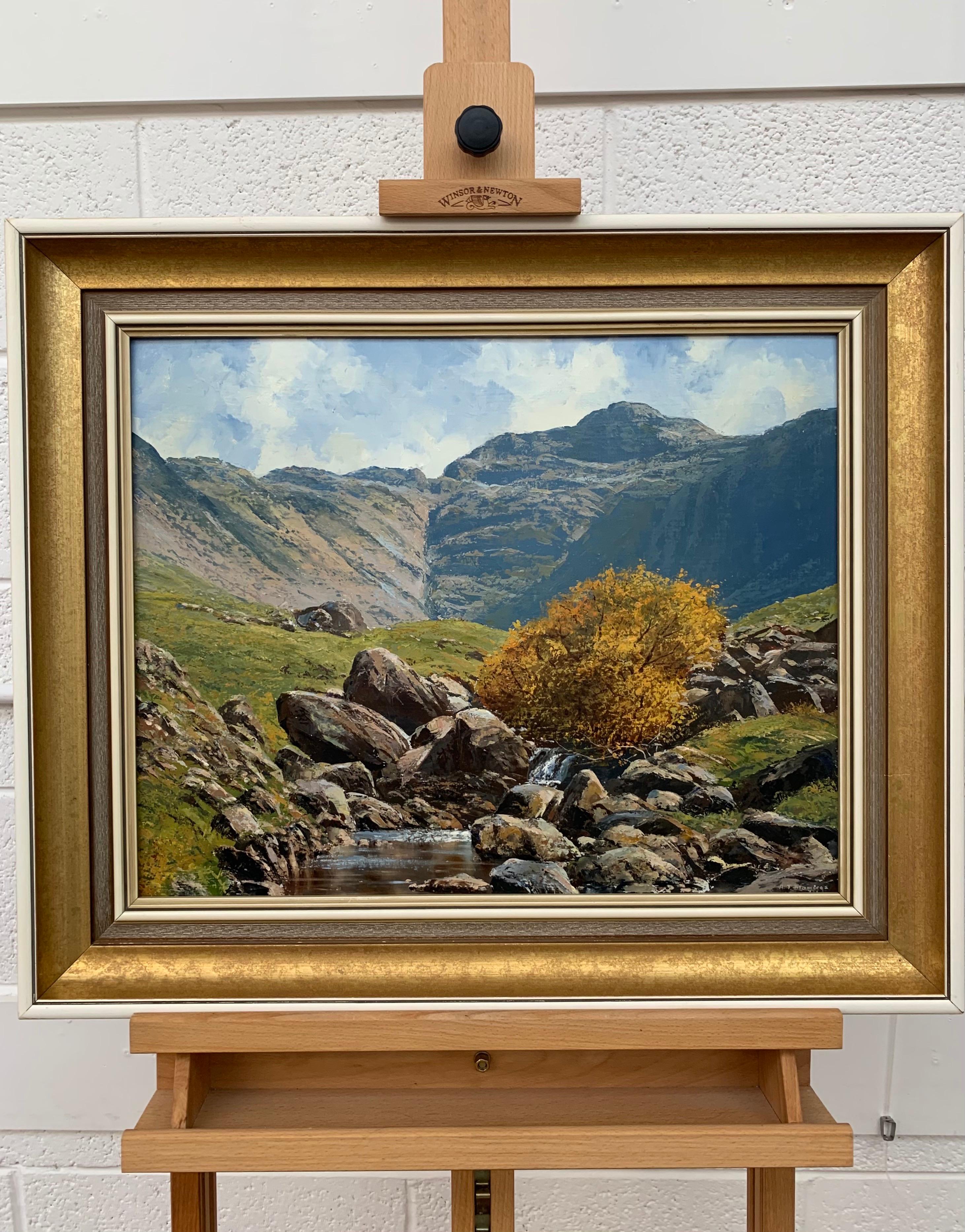 Peinture à l'huile de la région des lacs anglais par un artiste paysagiste Modern British - Réalisme Art par Arthur Terry Blamires