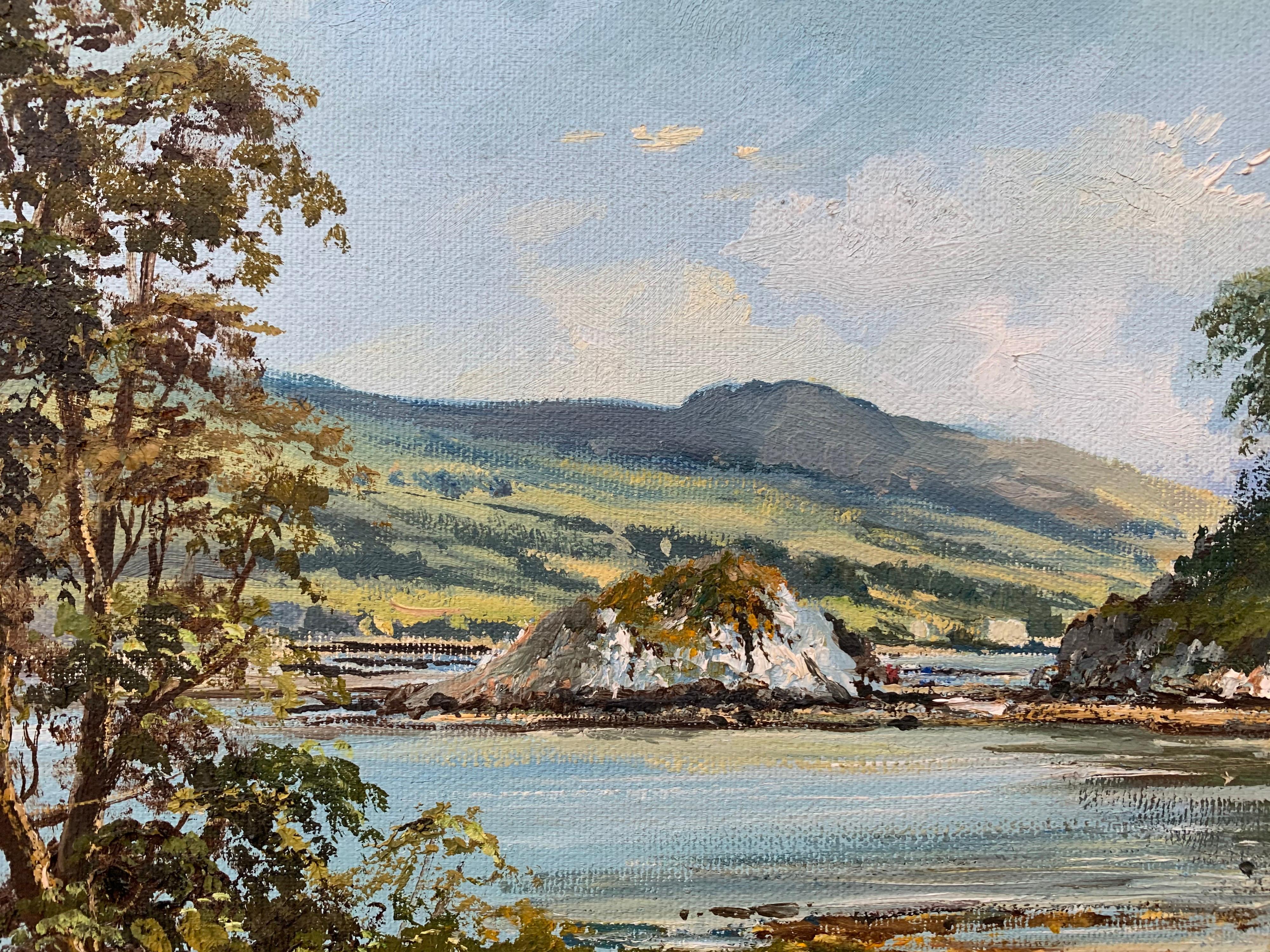 Original Post-War Oil Painting of Mulroy Bay Donegal Ireland by Irish Artist For Sale 2