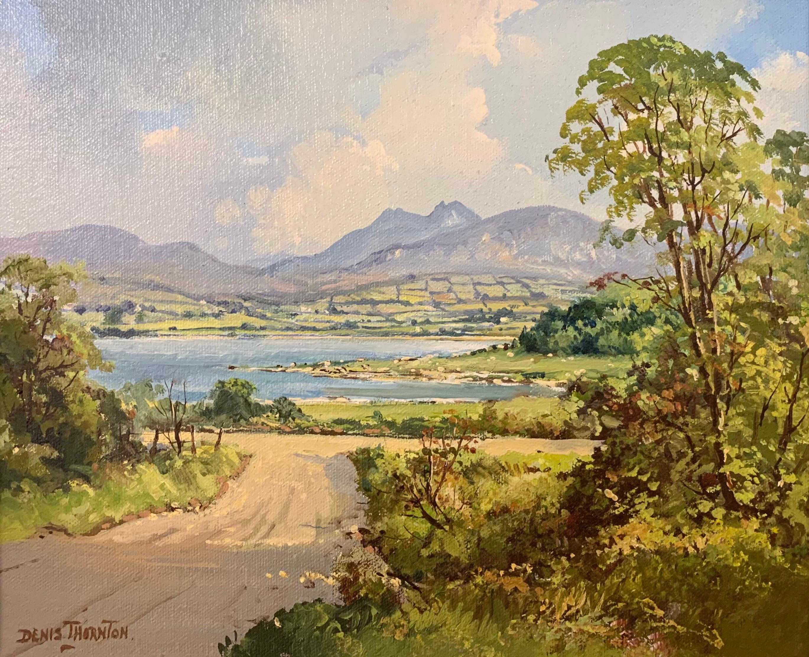 Oil Painting of Lough Island in County Down Ireland by Modern Irish Artist For Sale 4