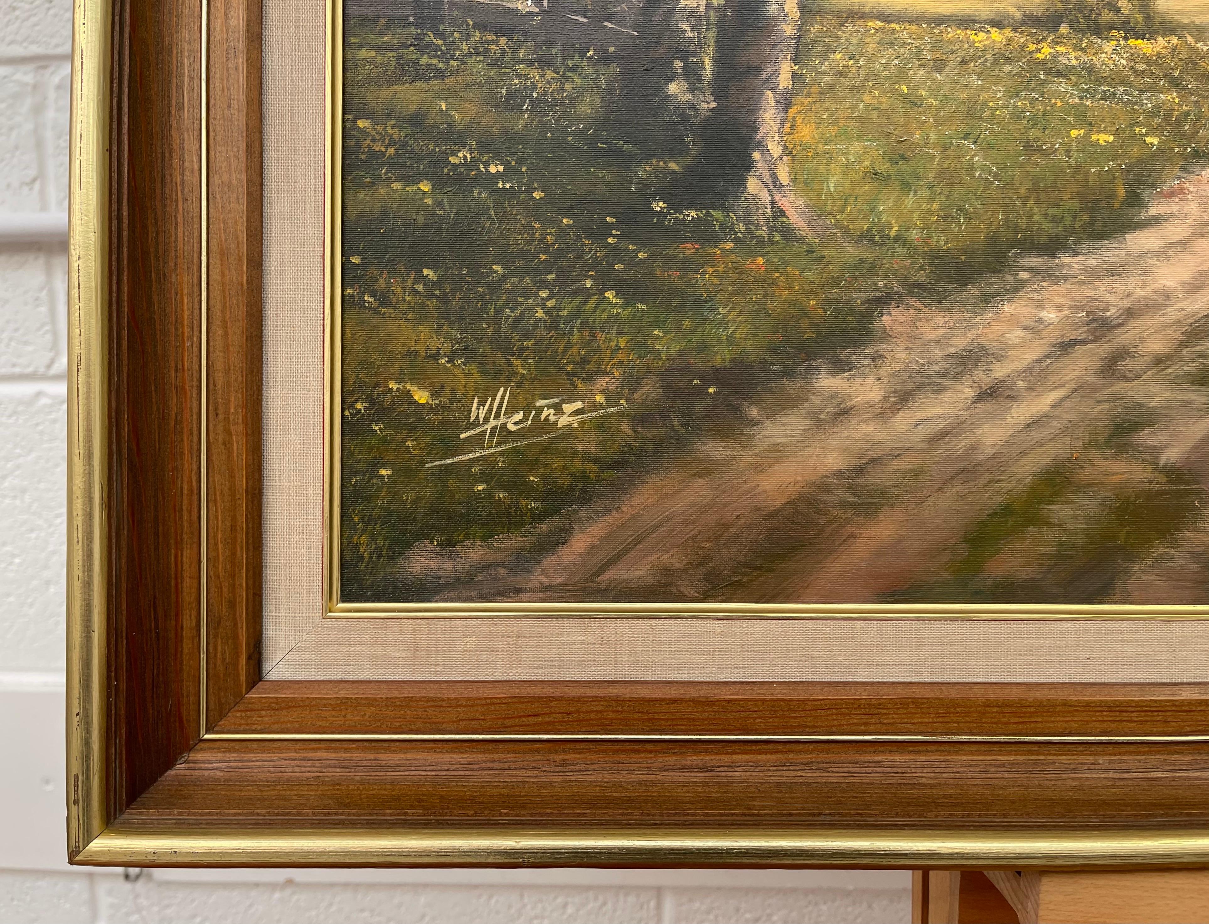Alpine Haymaking Harvesting 20th Century Realist Oil Painting by German Landscape Artist, Wolfgang Heinz (1930–2014)

Art measures 36 x 24 inches
Frame measures 41 x 29 inches 

Wolfgang Heinz was an artist. Born in 1930, Wolfgang Heinz passed away