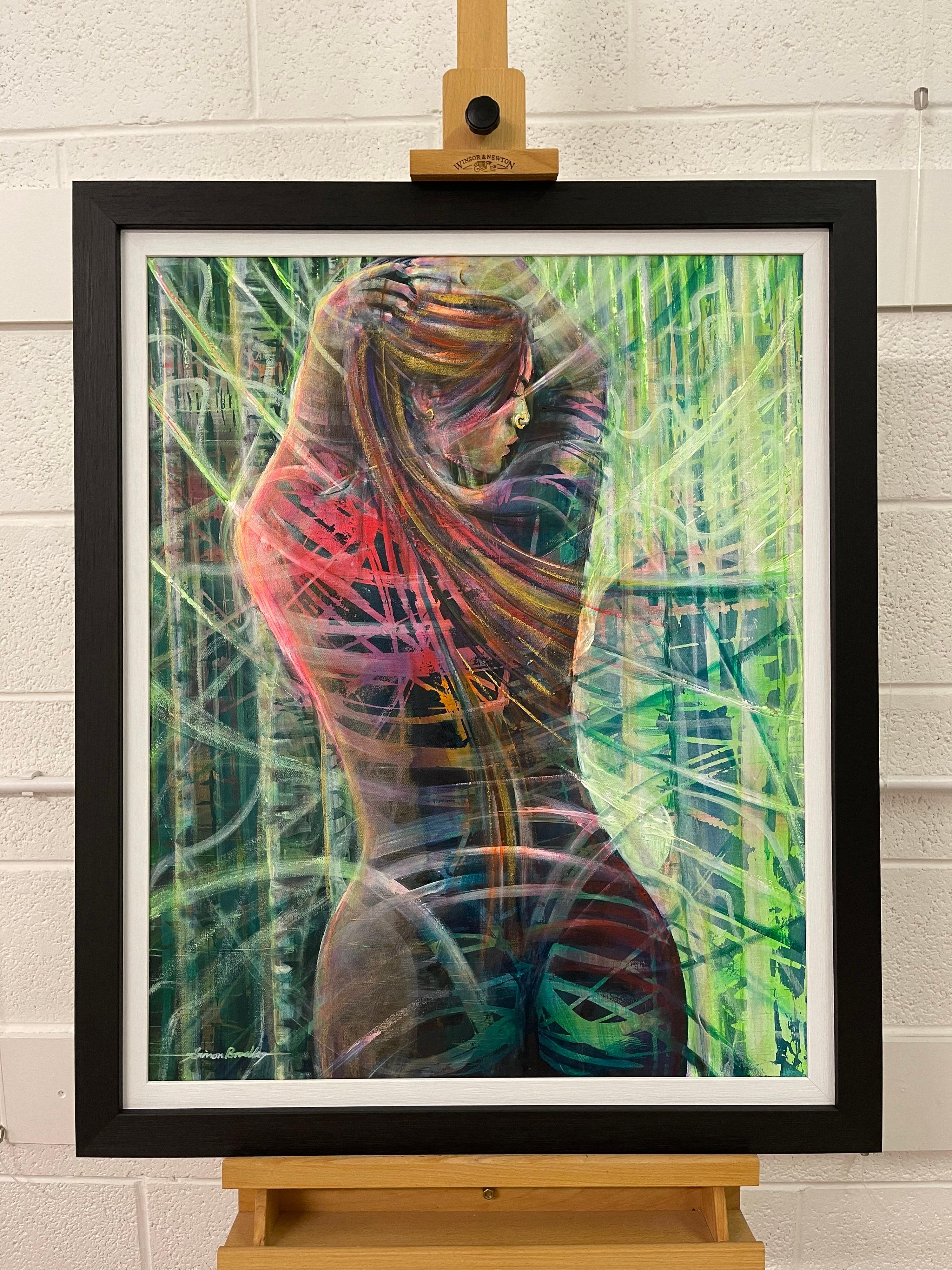 Peinture figurative contemporaine d'une figure féminine par un artiste britannique en vente 9
