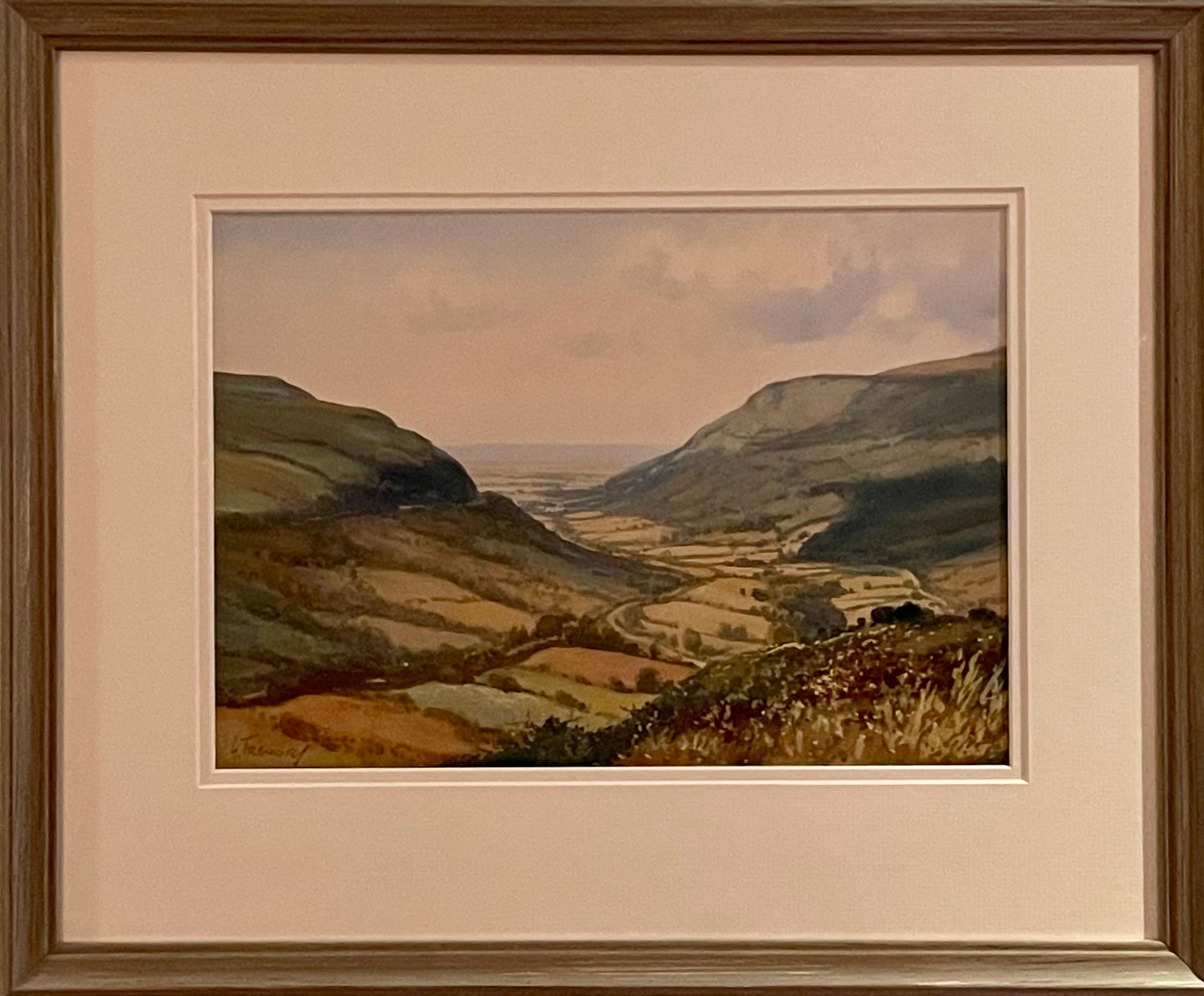 Watercolour of Ireland Valley Countryside by 20th Century Irish Artist For Sale 2