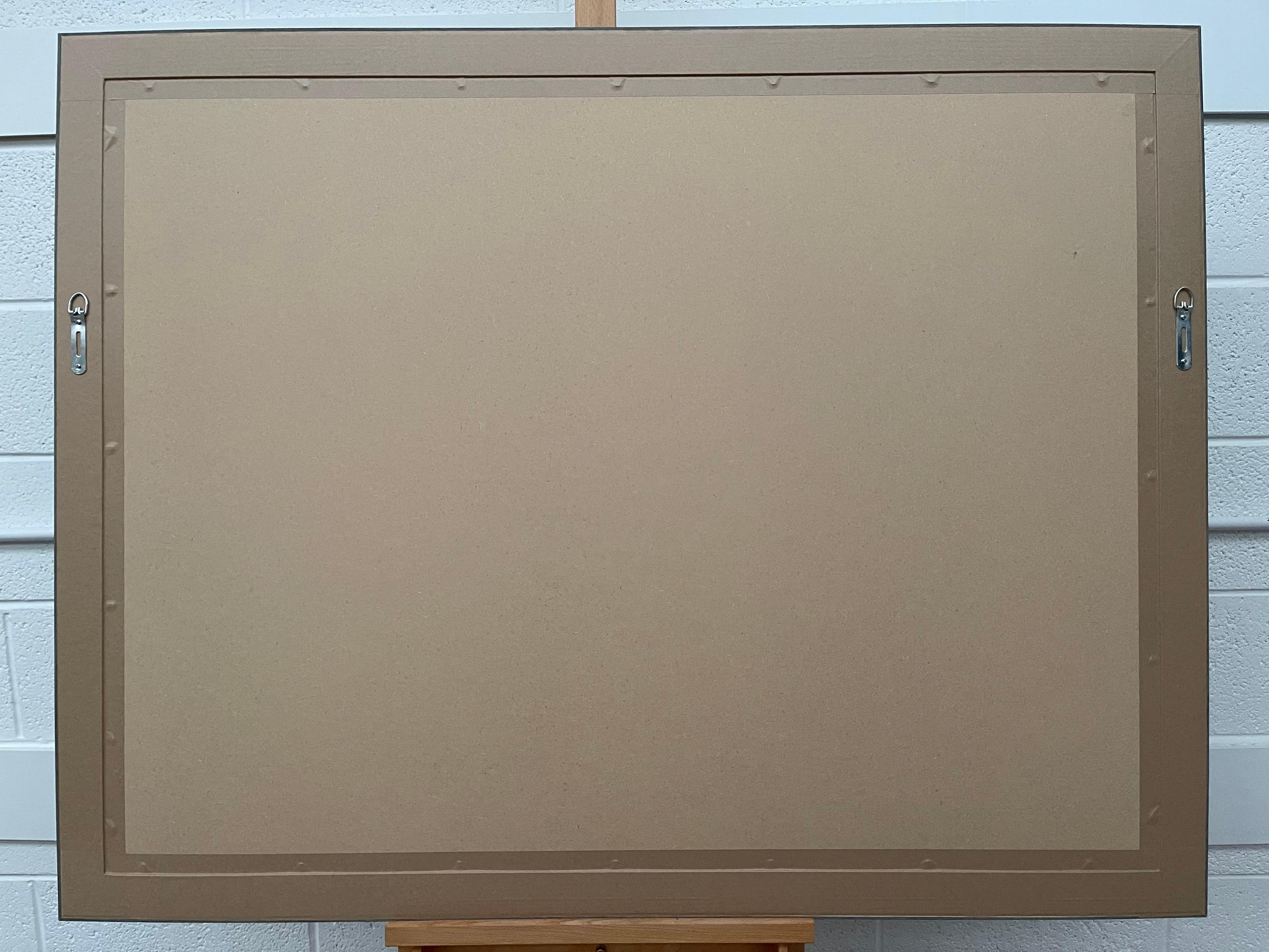 Großes Aquarell von Vergnügungsbooten auf dem Fluss in Florida von USA Künstler vertäut im Angebot 3