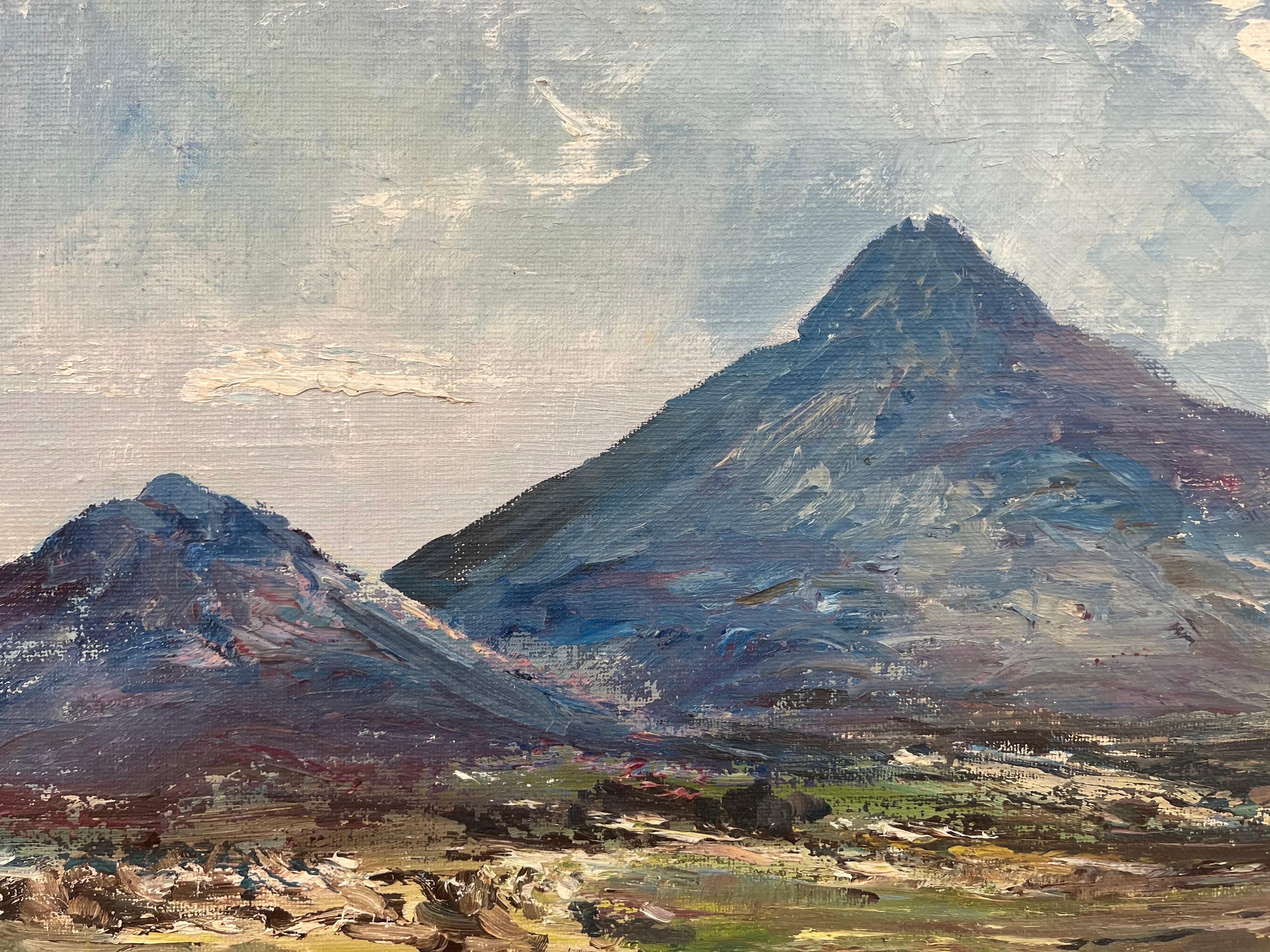 Pintura al óleo original de posguerra de un día tormentoso en Kerry, Irlanda, por un artista irlandés en venta 1