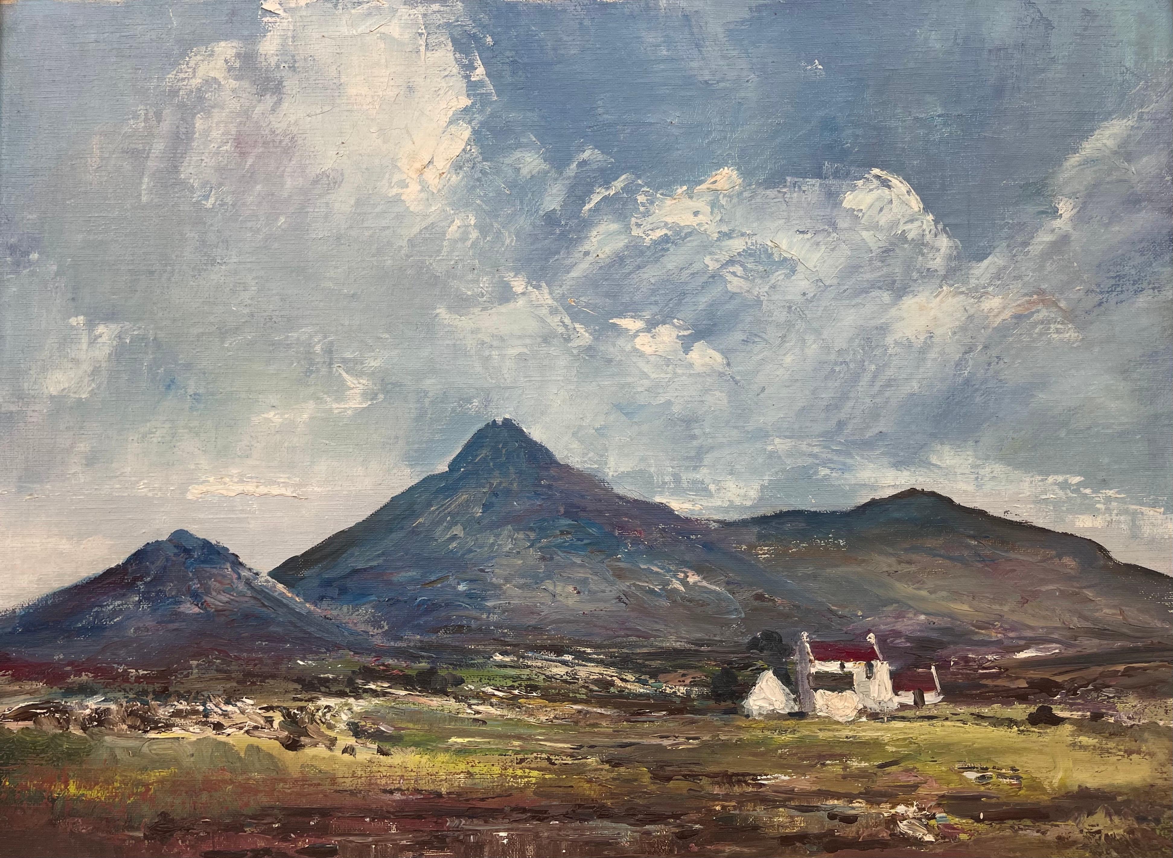 Original Post-War Oil Painting of Stormy Day in Kerry Ireland by Irish Artist For Sale 2