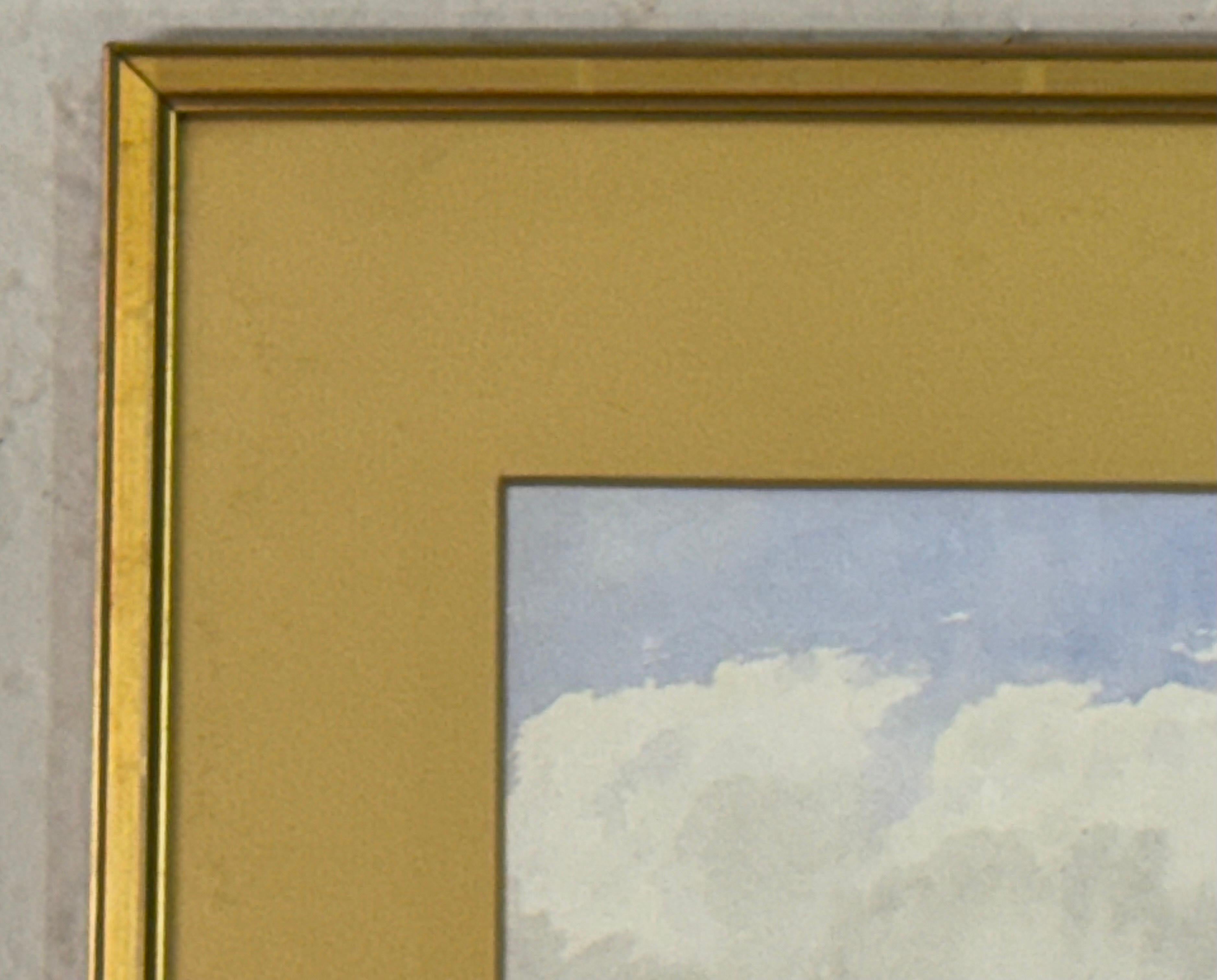 Ancienne aquarelle victorienne du port de Whitby réalisée par un artiste britannique du XIXe siècle - Art de William Langley