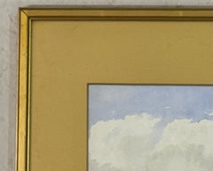 Acuarela Victoriana Antigua del Puerto de Whitby por un Artista Británico del Siglo XIX