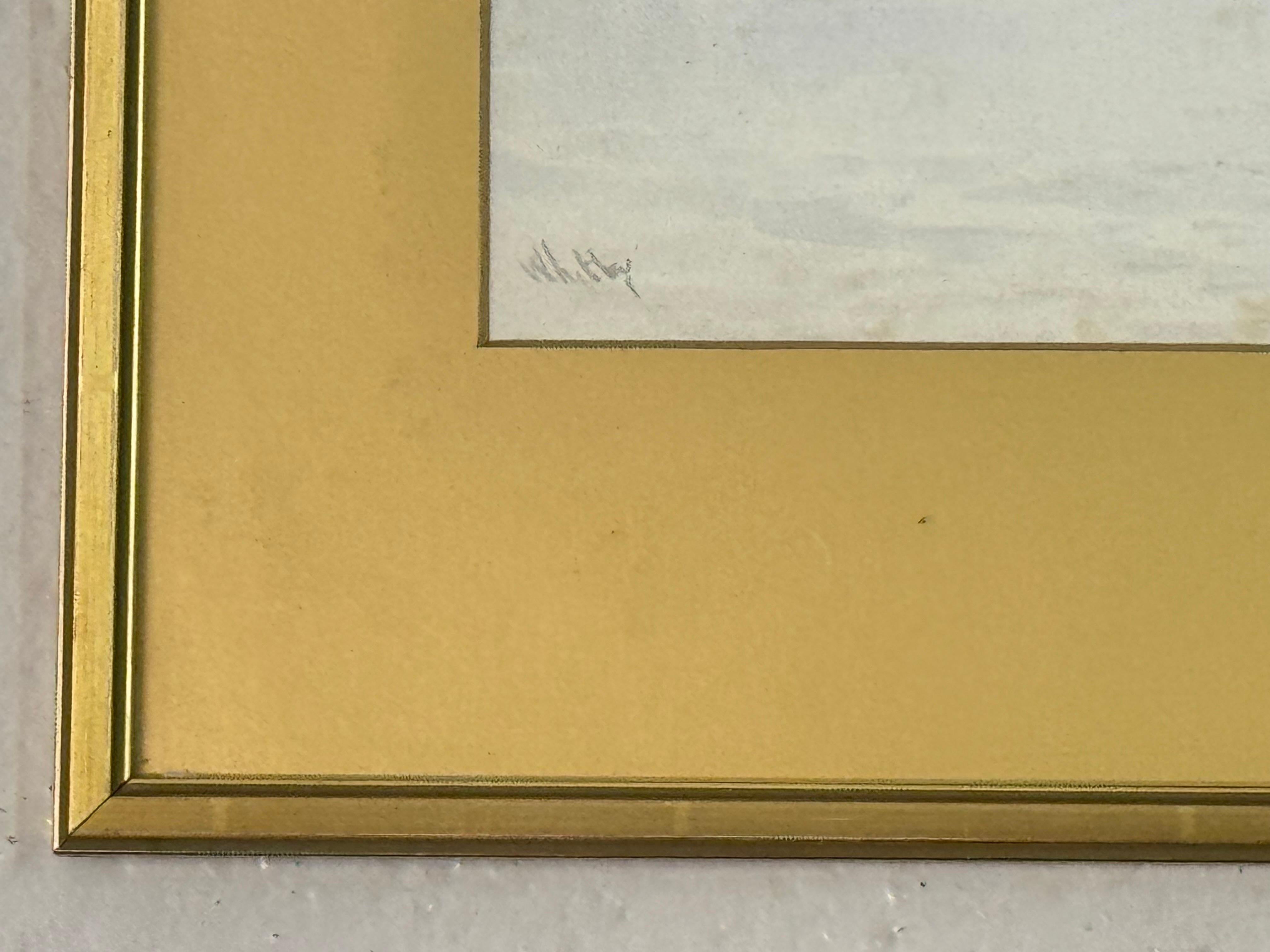 Ancienne aquarelle victorienne du port de Whitby réalisée par un artiste britannique du XIXe siècle en vente 2