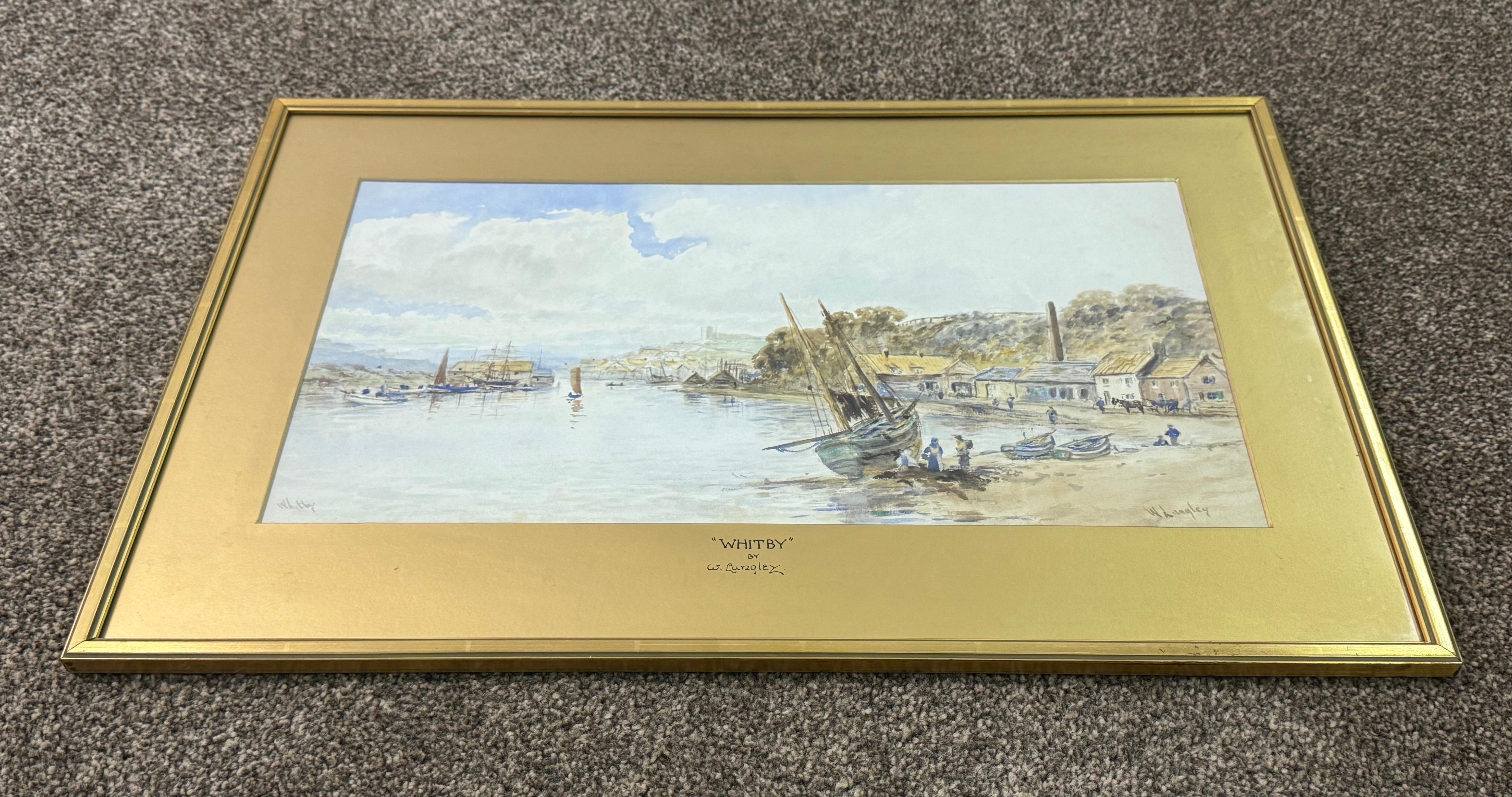 Ancienne aquarelle victorienne du port de Whitby réalisée par un artiste britannique du XIXe siècle en vente 12