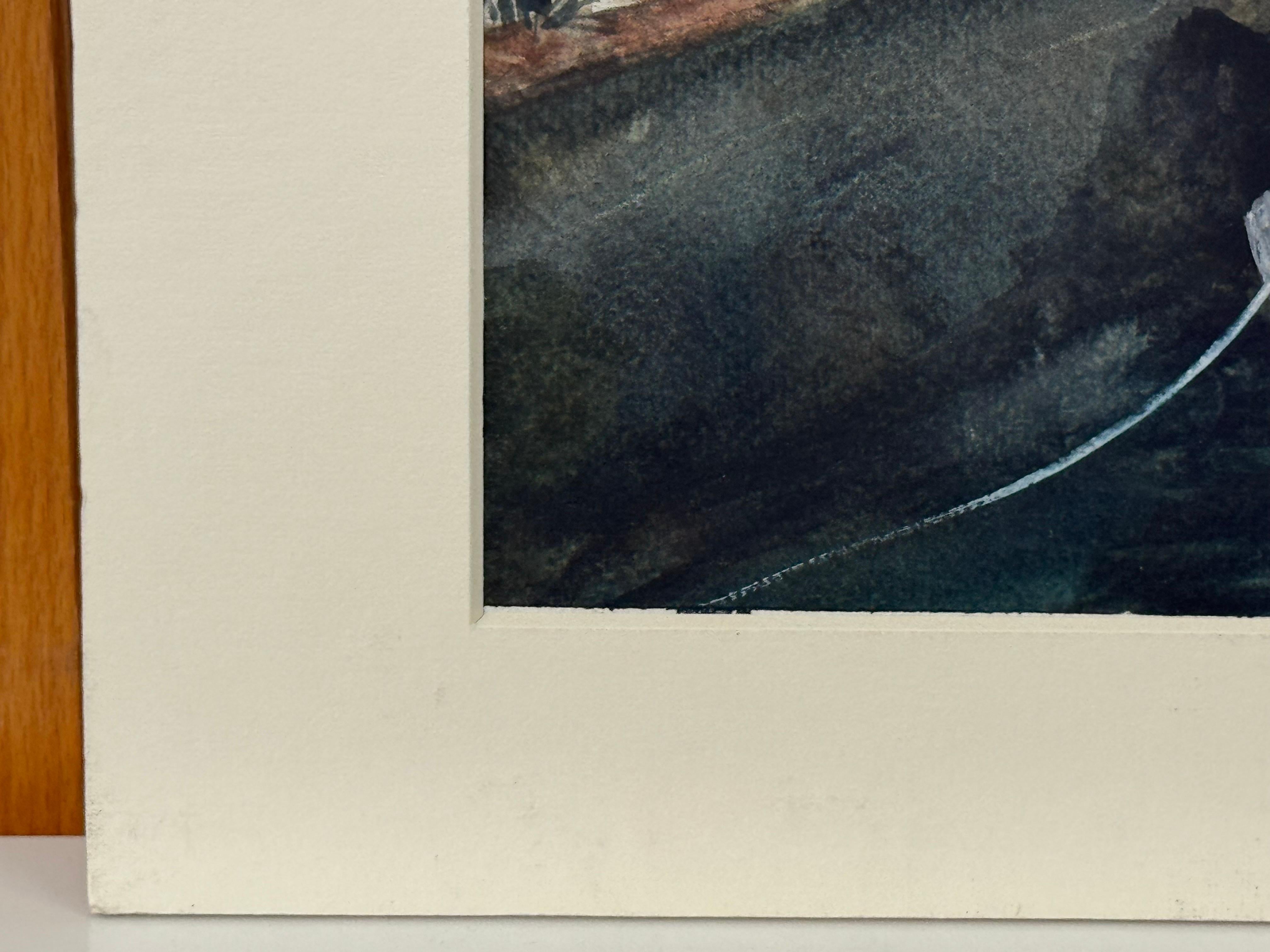 Aquarelle originale des quais de Padstow en Cornouailles dans le sud-ouest de l'Angleterre en vente 8