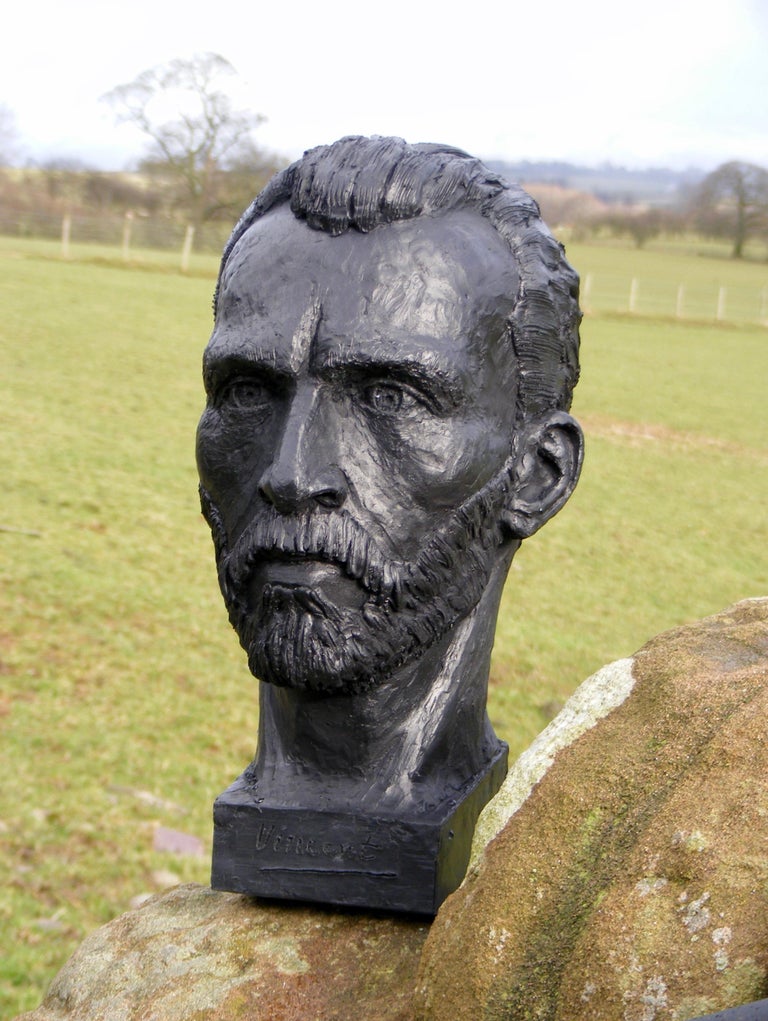 Anthony D Padgett Cold Cast Bronze Bust Sculpture of Vincent Van Gogh