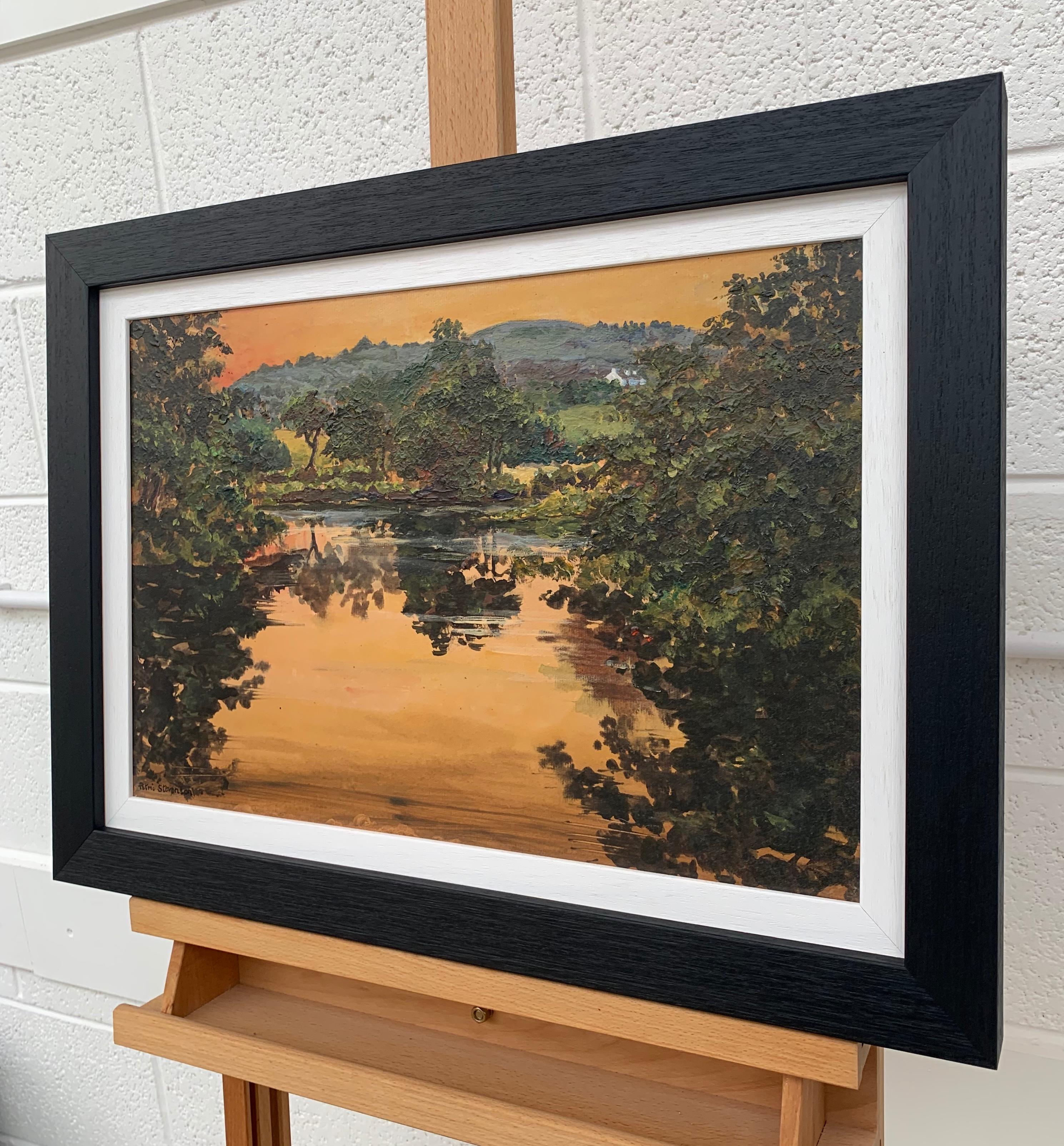 Original Painting of the River Lennon at Sunset in County Donegal Ireland 1