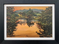 Original Painting of the River Lennon at Sunset in County Donegal Ireland